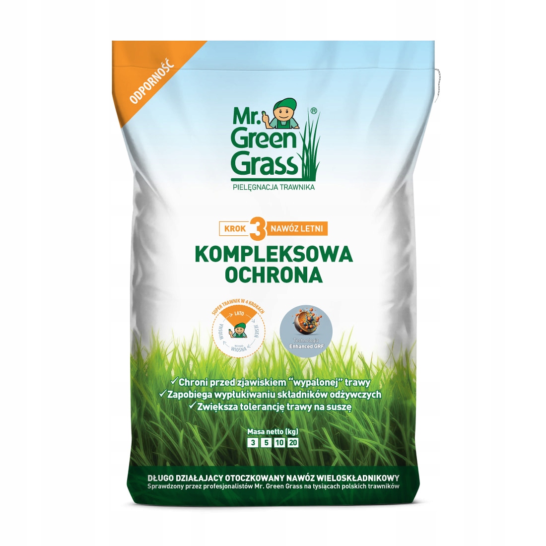 Letní hnojivo na trávník dlouhodobé 10 kg 300 m2 – Mr. Green Grass