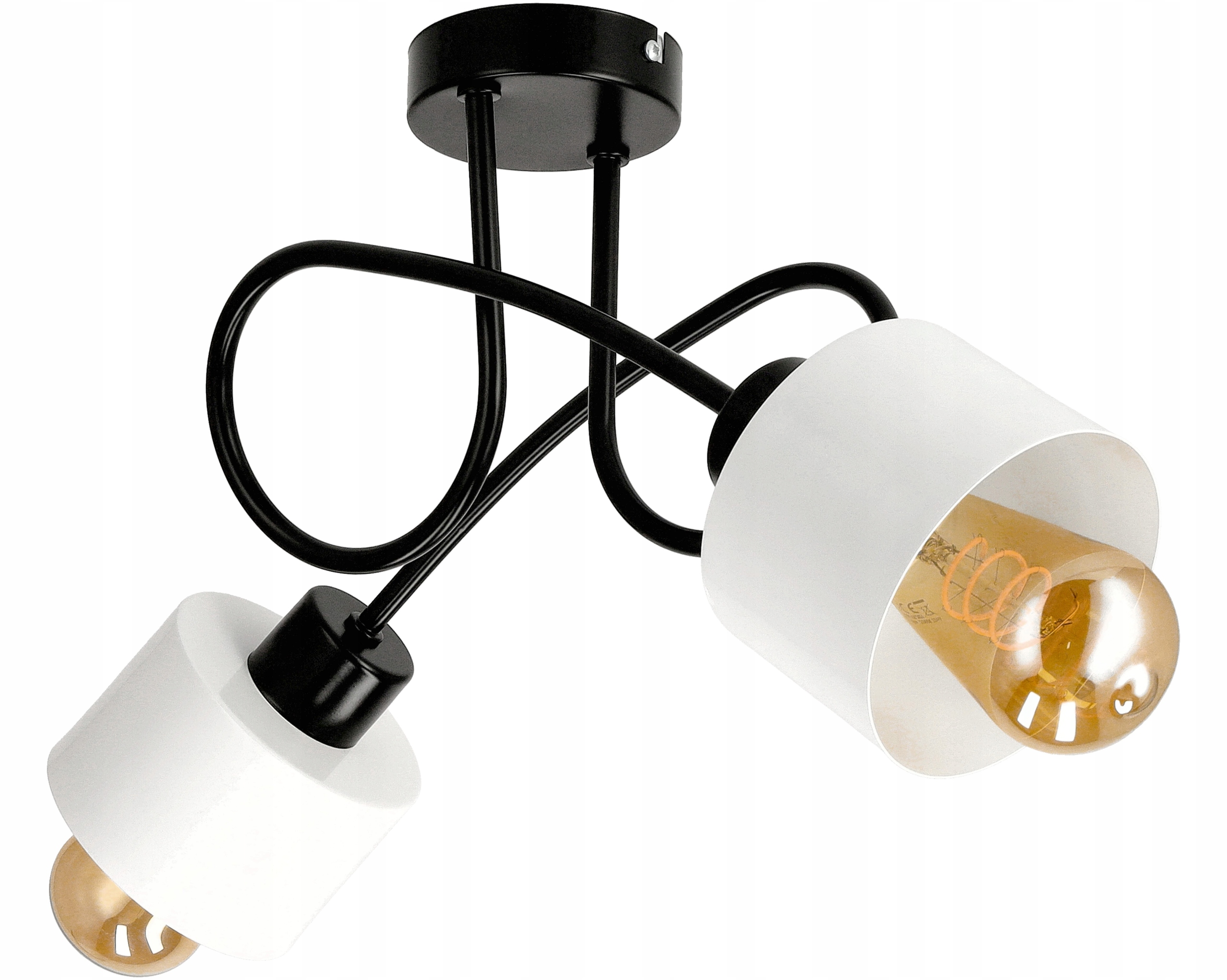 

Lampa Wisząca Sufitowa Zawijana Loft 2xE27 Kubek