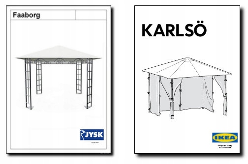 DACH Poszycie altany pawilonu JuSK IKEA 3x3 ORG. Stan opakowania oryginalne