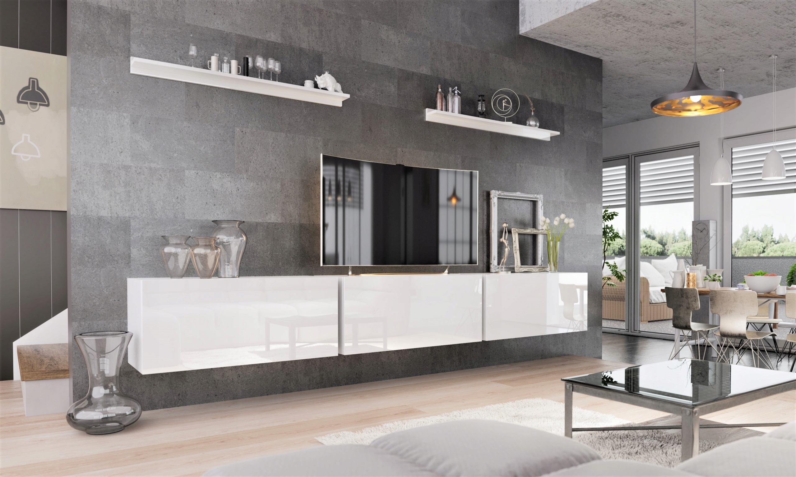 Nábytková Stěna Moderní Rtv nábytek do obývacího pokoje FMB6