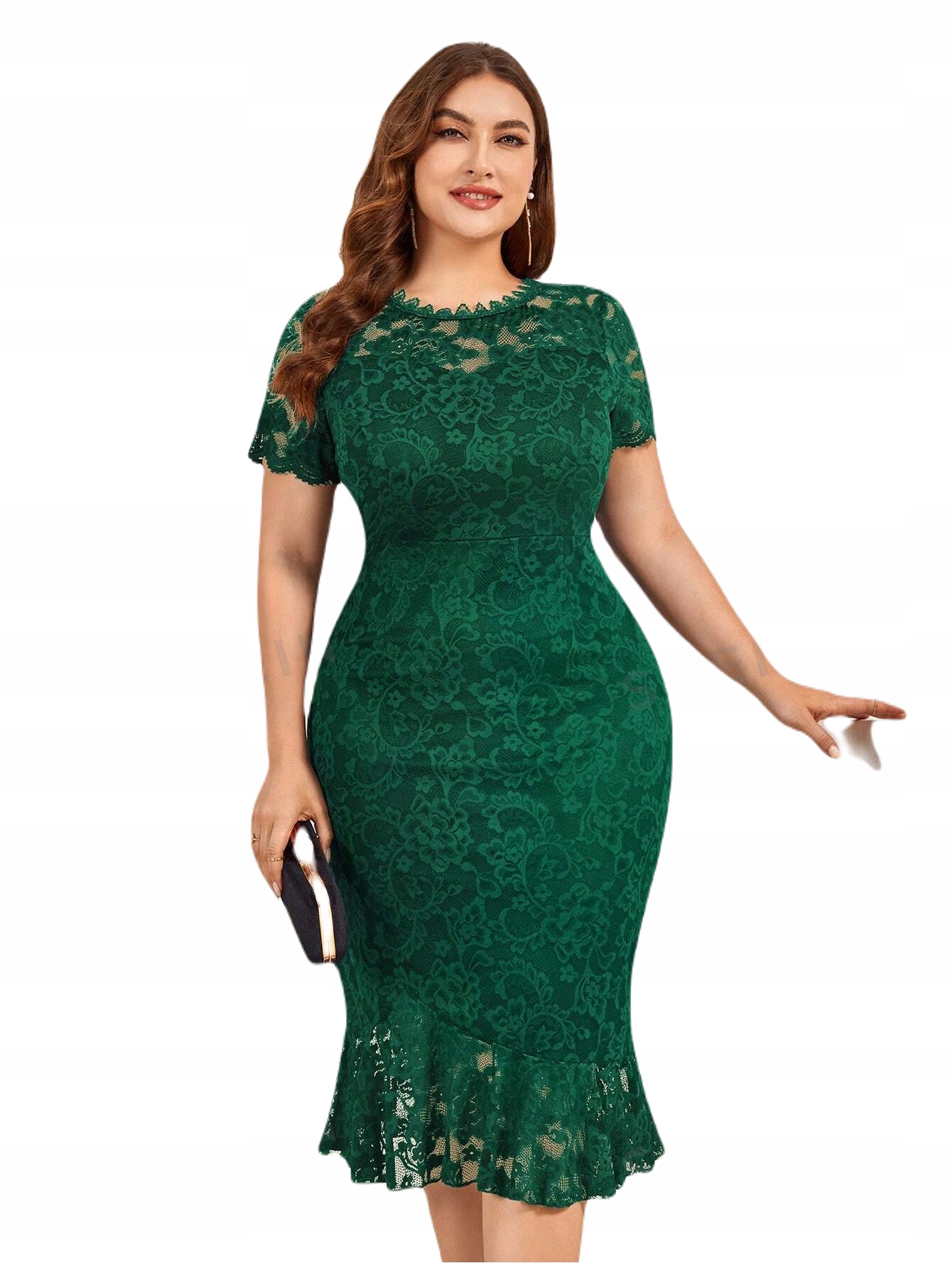 ELEGANCKA SUKIENKA DAMSKA KORONKOWA WIECZOROWA MIDI WYGODNA WIOSENNA