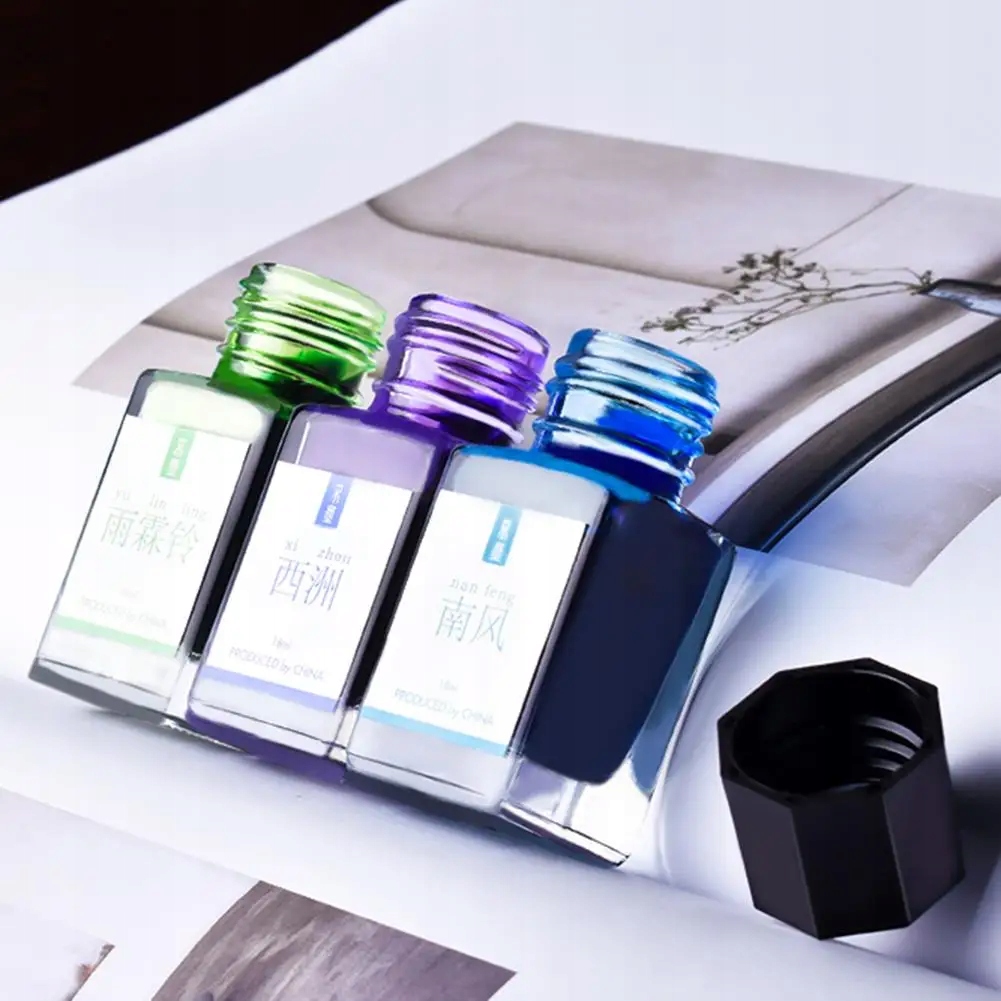 18ml Glitter Powder Color Calligraphy Writing Painting Fountain Pen Ink Stan opakowania oryginalne