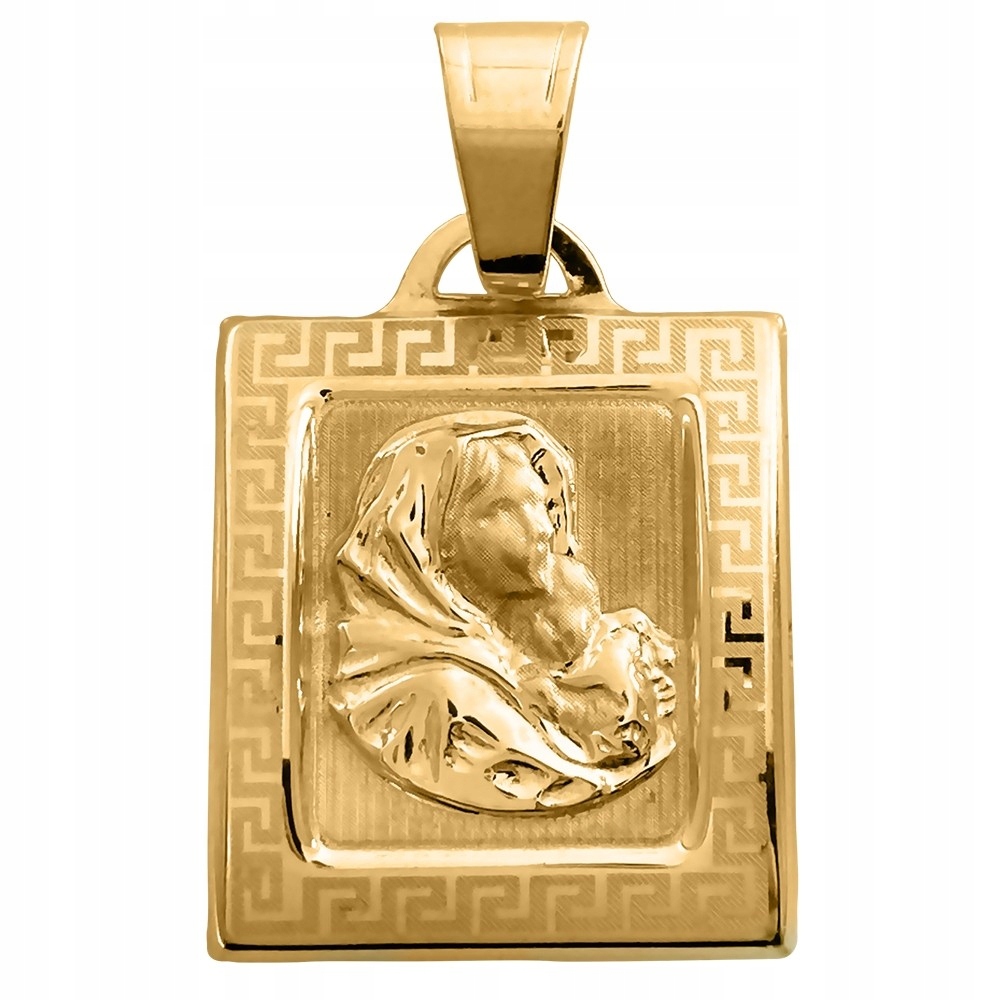 Obdélníkový Zlatý Medailonek S Pannou Marií 585 Maria