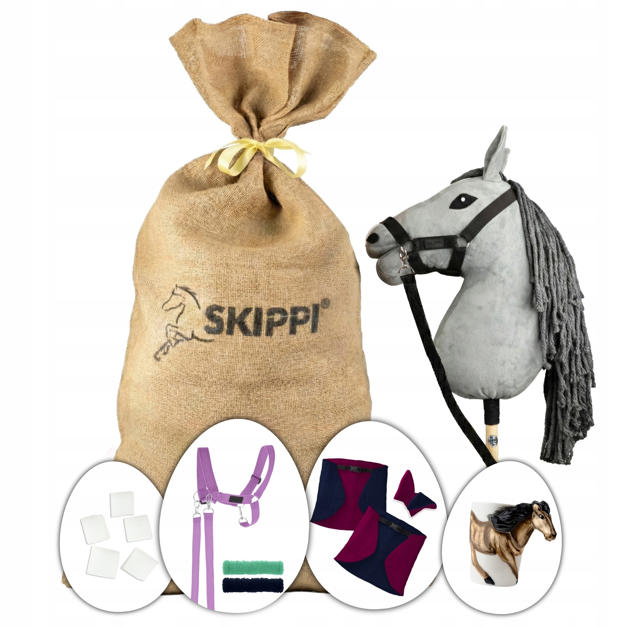 dla Dziewczynki, Hobby Horse A3 szary Pl Hobby Horse akcesoria