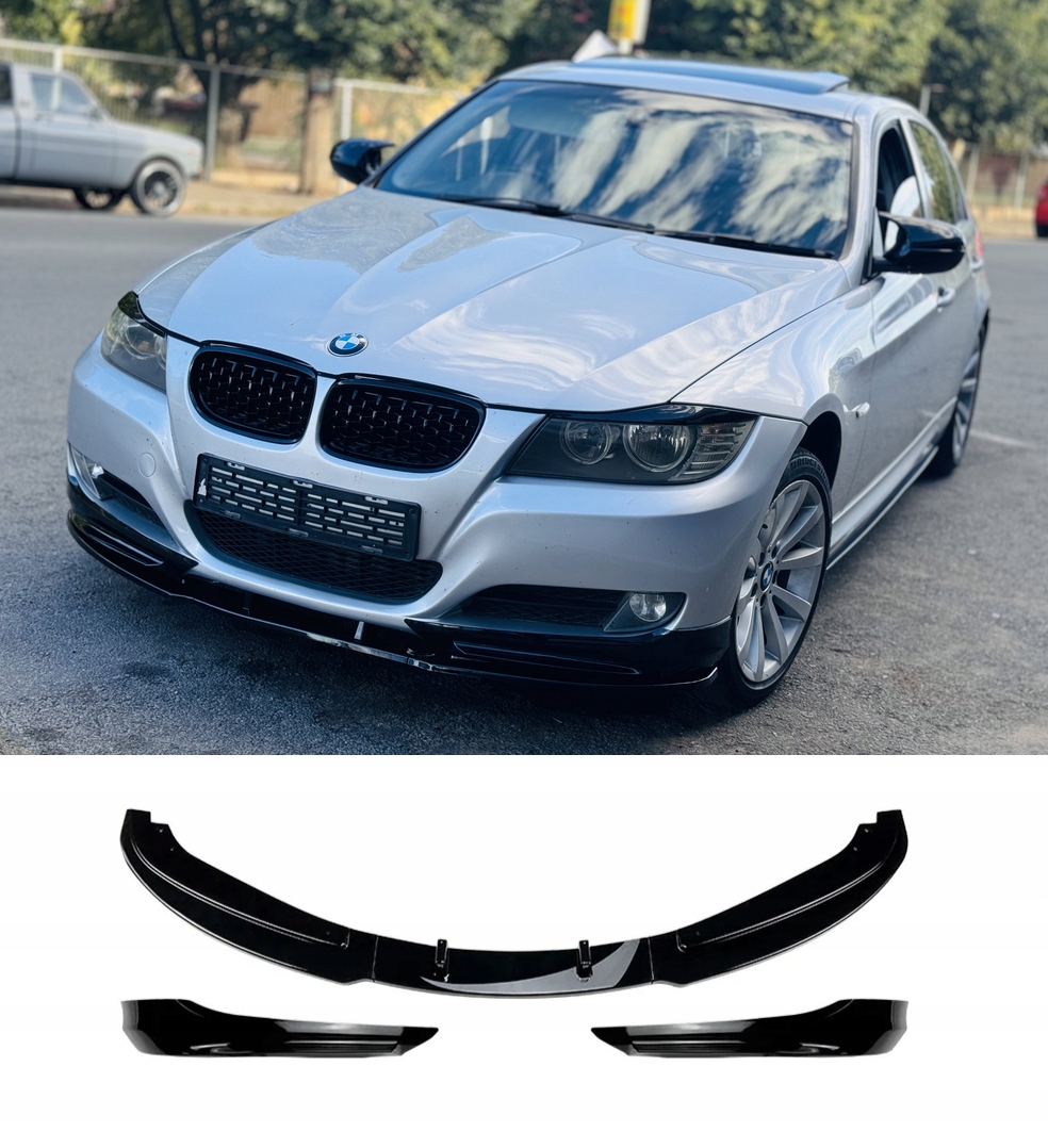 Přední Nárazníková Krytka Pro Bmw E90 E91 LCI Lift 2008-2012 Černý Lesk