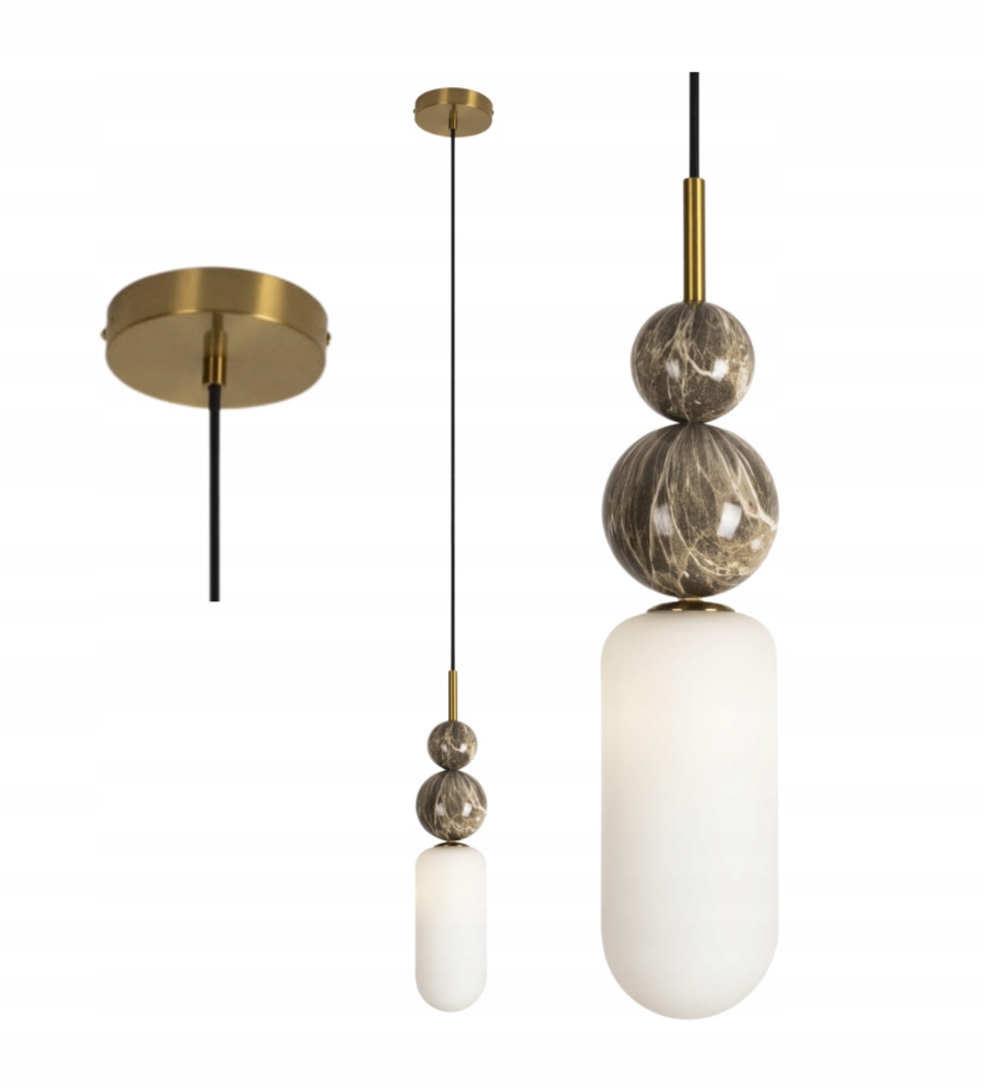 Maxlight Závěsná lampa Nova Zlatá 1xG9 7W Skleněné stínítko Kuličky