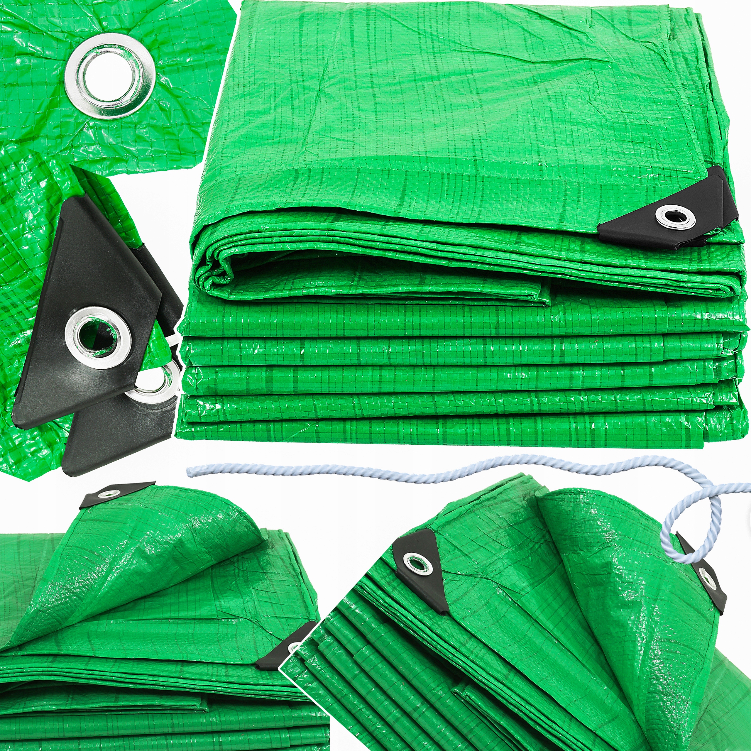 Plandeka Płachta Ochronna Pe 8x10m 60g Na Samochód Mocna Gruba Uniwersalna