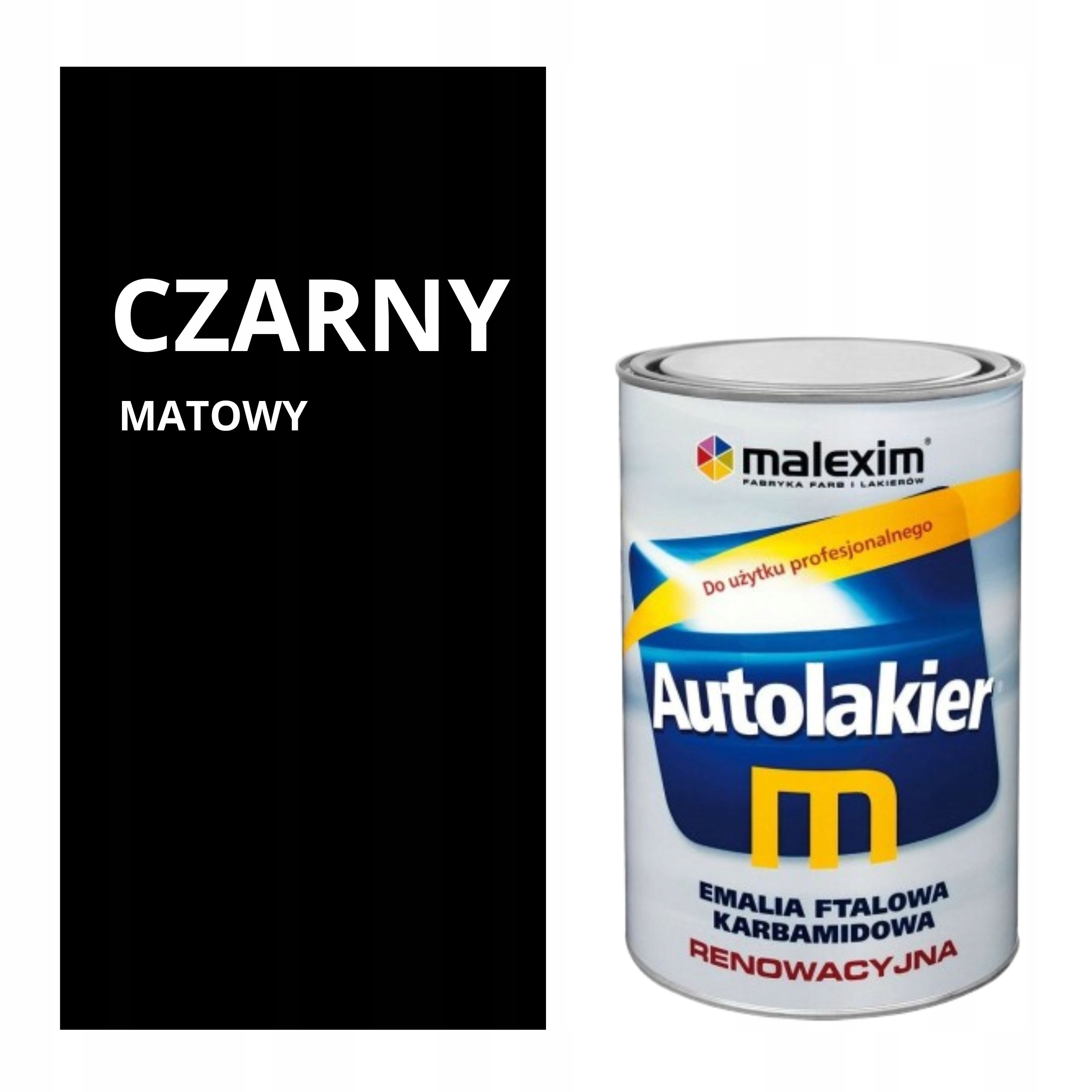 Farba renowacyjna Autolakier 0.7L Kolor Czarny Matowy