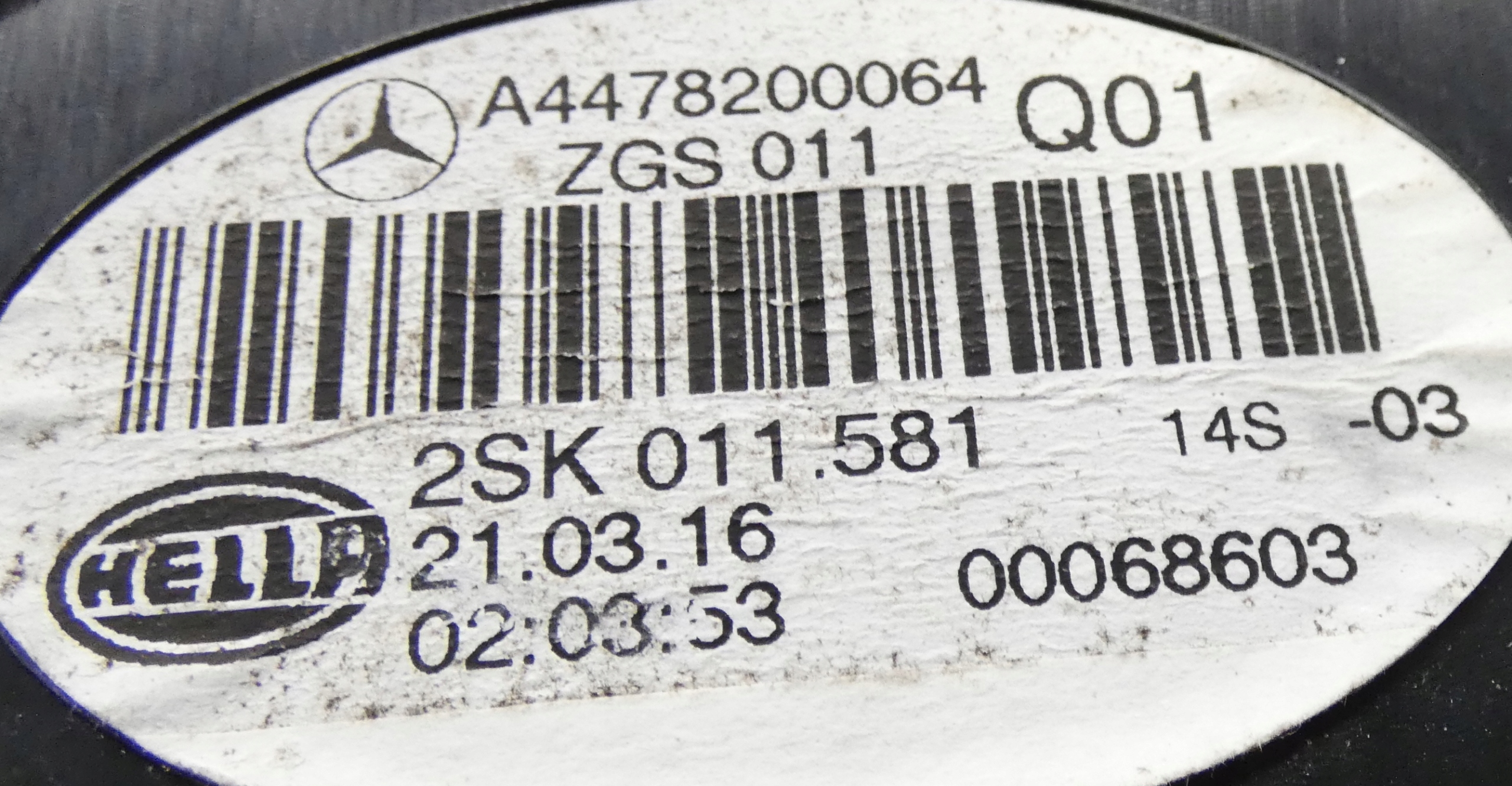 MERCEDES VITO W447 A447 2014-2019 A4478200064 light left rear part rear
