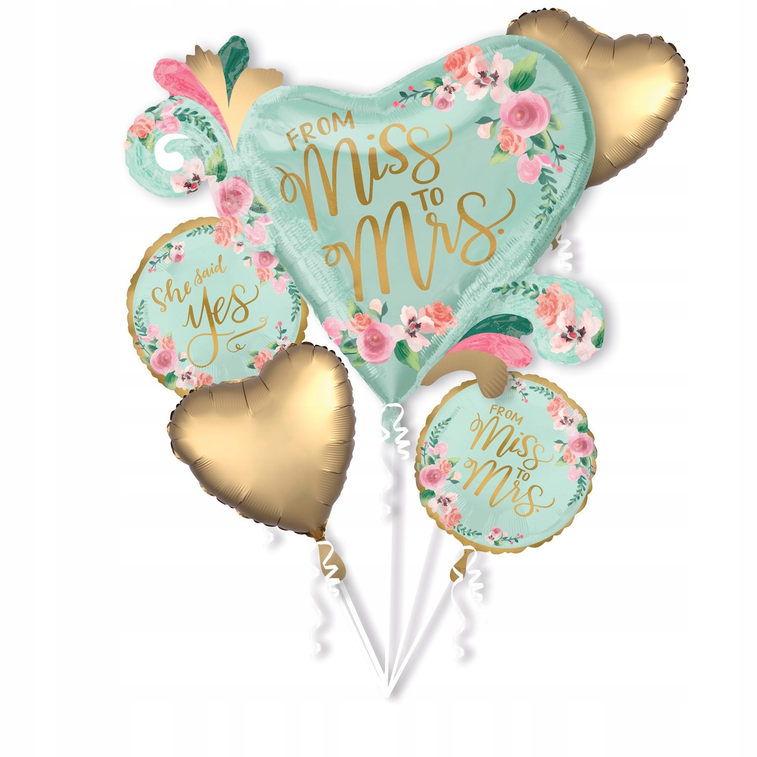 Amscan Bukiet balonowy Mint To Be 5 częściowy