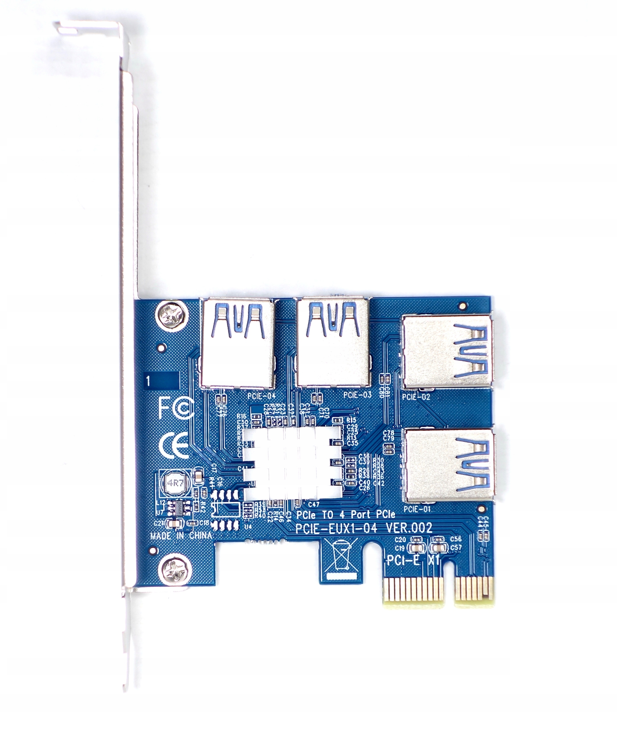 

Adapter Riser Pci-e 1x na 4x Usb 3.0 do koparki