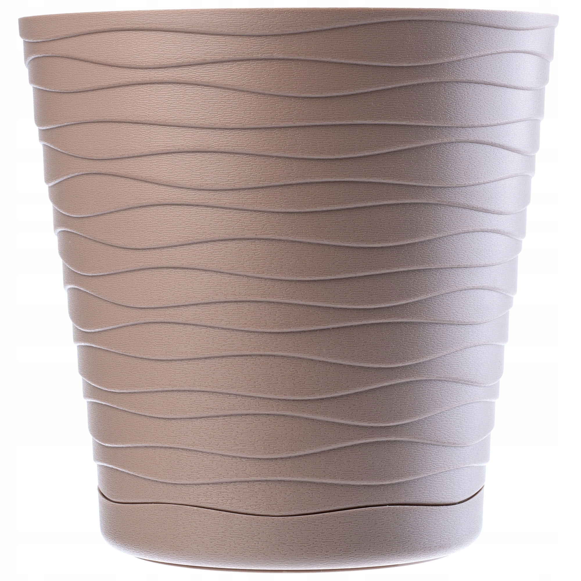 DONICZKA DONICA NA KWIATY 21 cm OSŁONKA Z PODSTAWKĄ KWIETNIK PLASTIKOWA Długość 21 cm