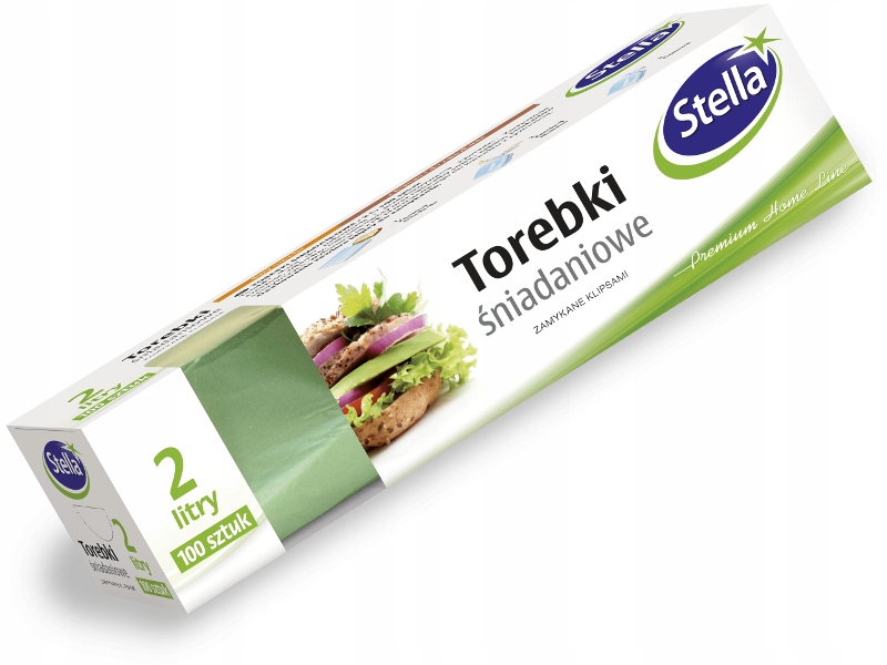 

Stella Torebki Śniadaniowe Z Klipsami 2L 100 Sztuk
