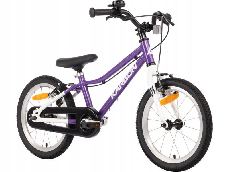 Rower dziecięcy Karbon Superlight 16 cali dla chłopca Fioletowy