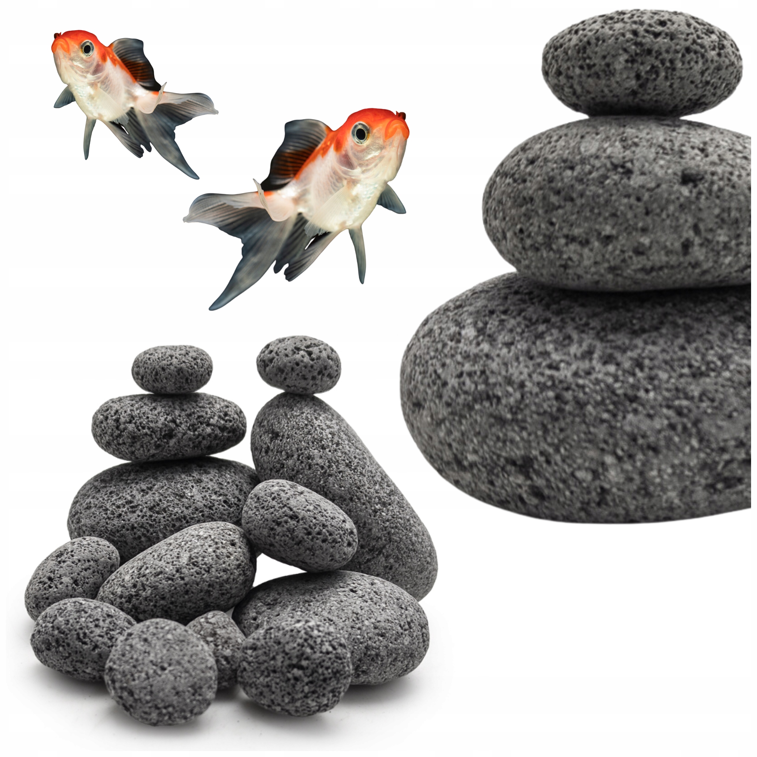 Levně Skála Kámen Vulkanická Láva Černá Obklopená 15kg Uspořádání Akvária