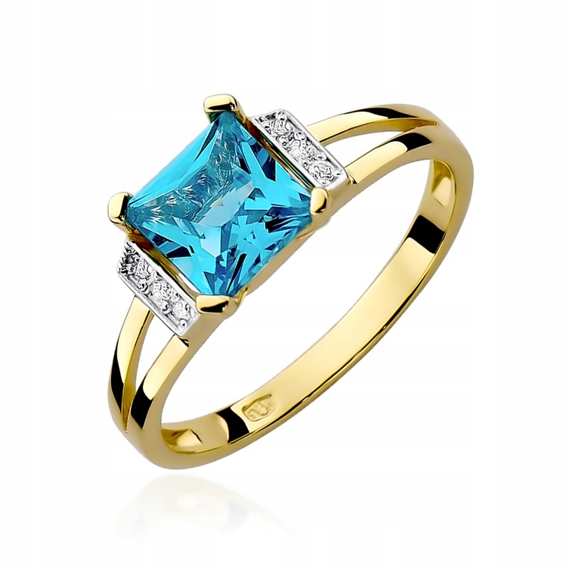 

Złoty Pierścionek Zaręczynowy 585 Topaz 1,40 ct