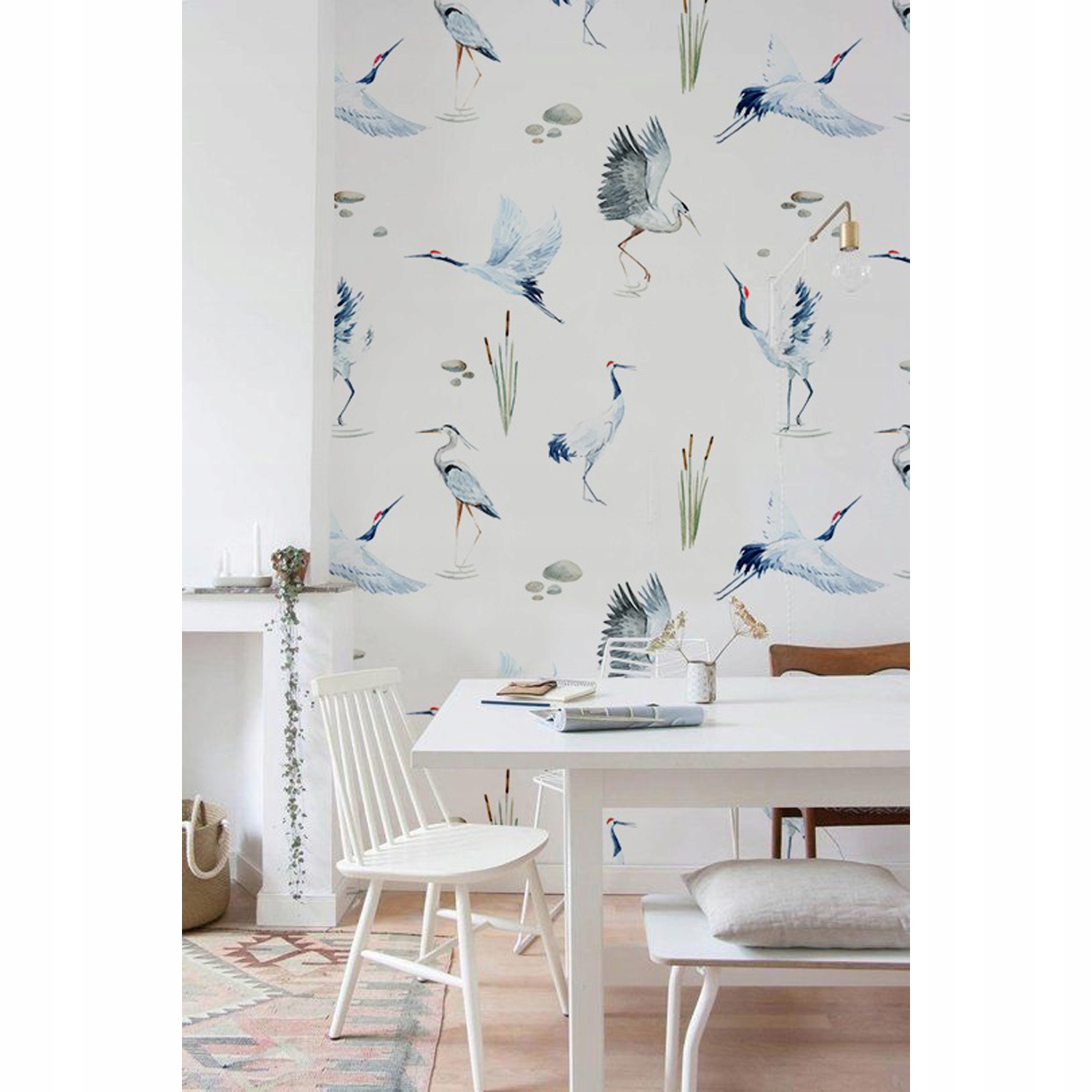 

Fototapeta ścienna Żurawie na białym tle 250x104cm