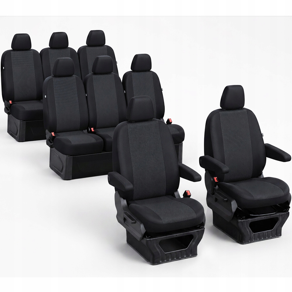 Silné Odměrné Potahy Na Sedadla Bus Ford Transit Custom VIII 8 m (2023-...)