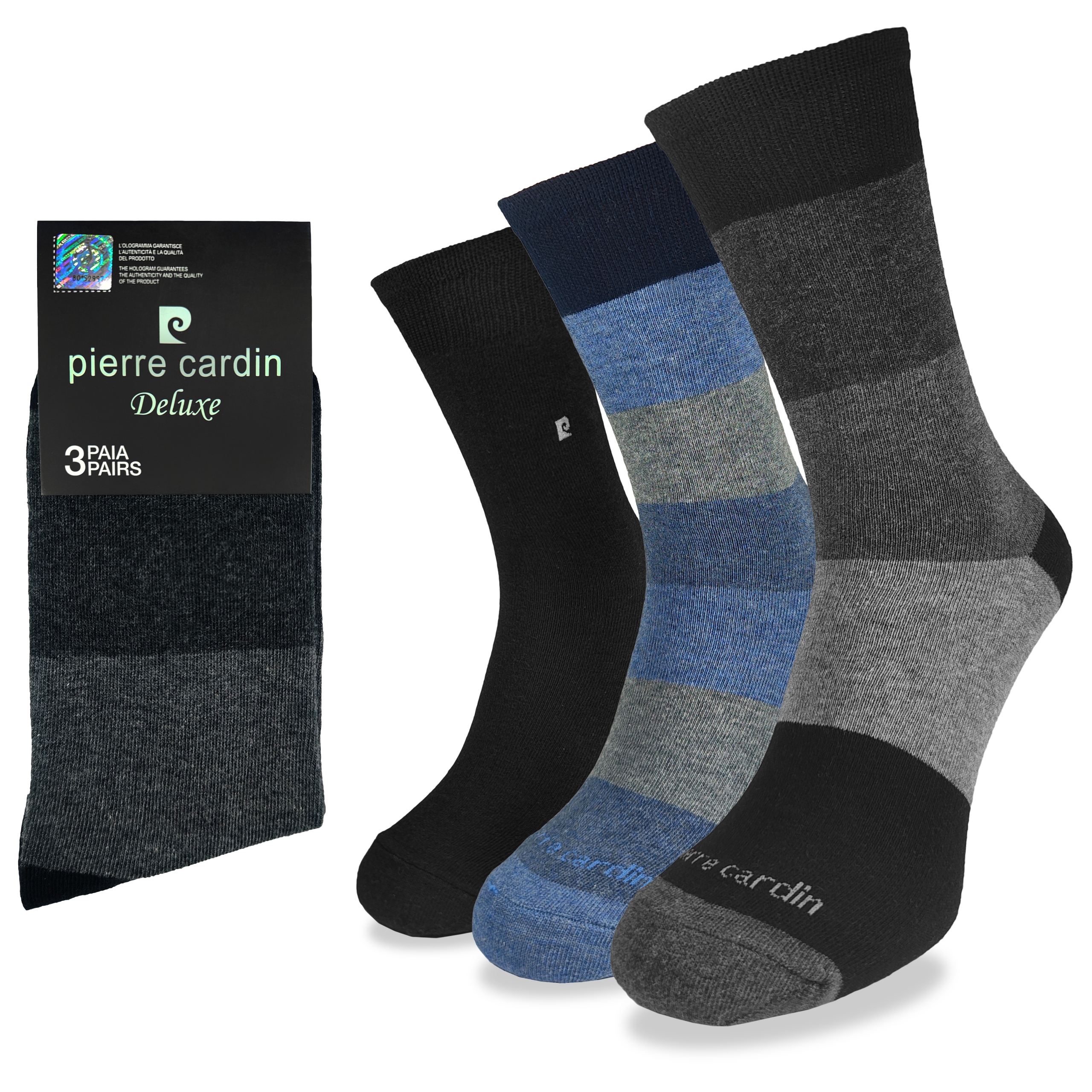 Pánské ponožky oblekové ponožky Pierre Cardin 3 Páry 39-42