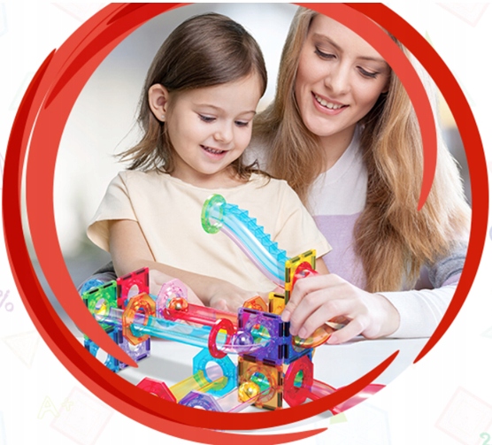 PICASSO TILES Golyópálya Építőjáték Mágneses Kockák Alsó korhatár 3