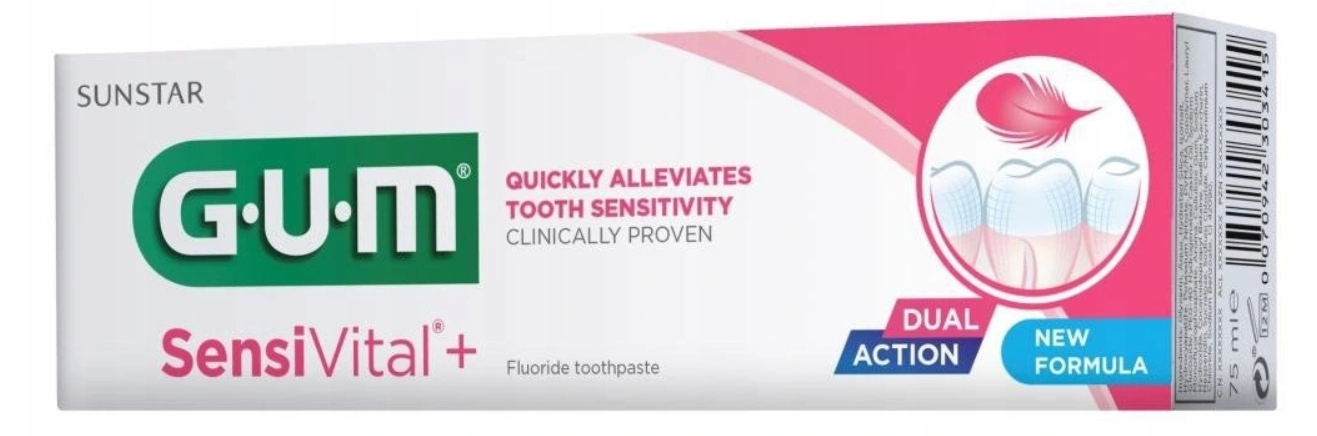 

Gum SensiVital+ pasta na nadwrażliwość zębów 75ml
