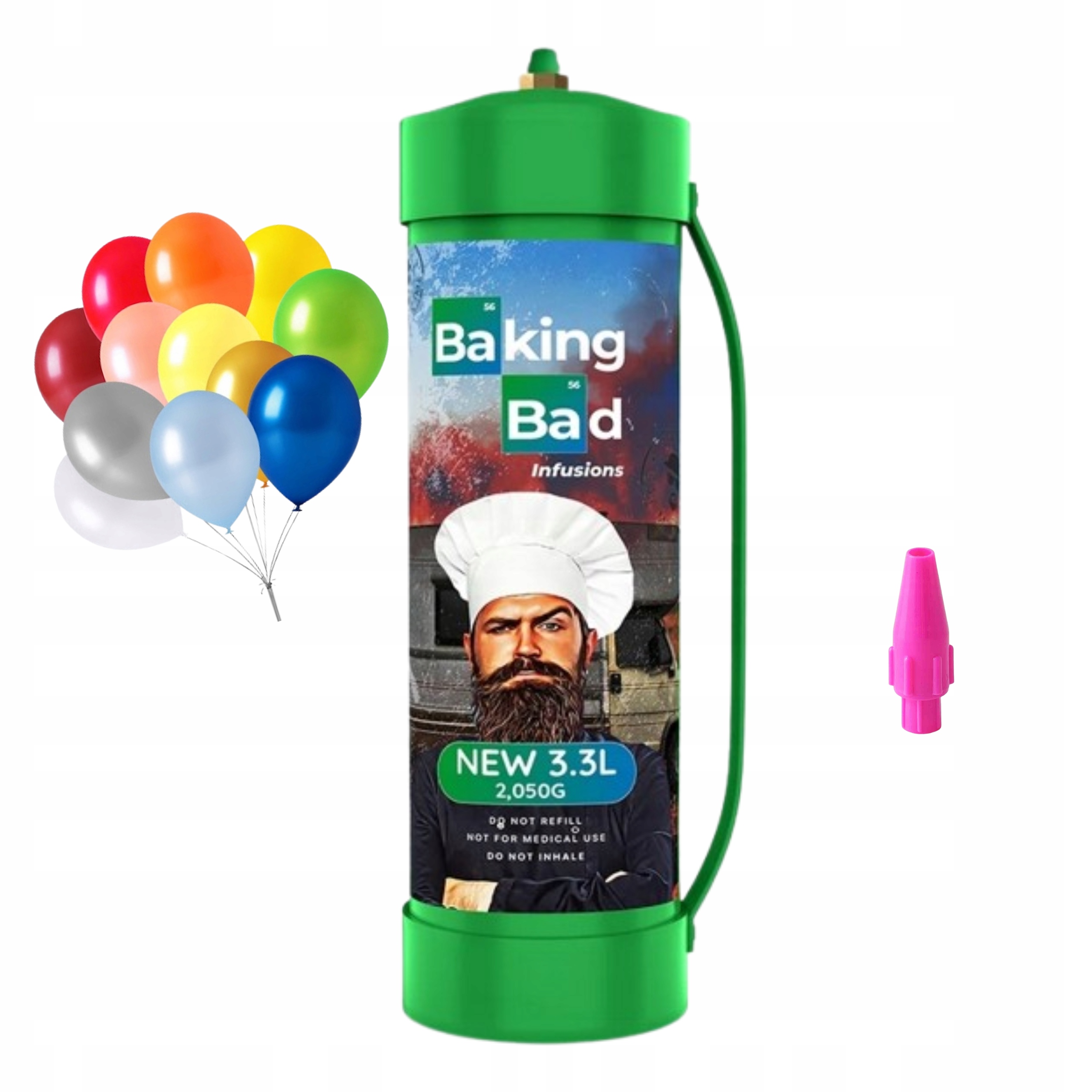 Sada N2O Nitro Baking Bad 2050g Oxid dusný, sifonová bombička balónky