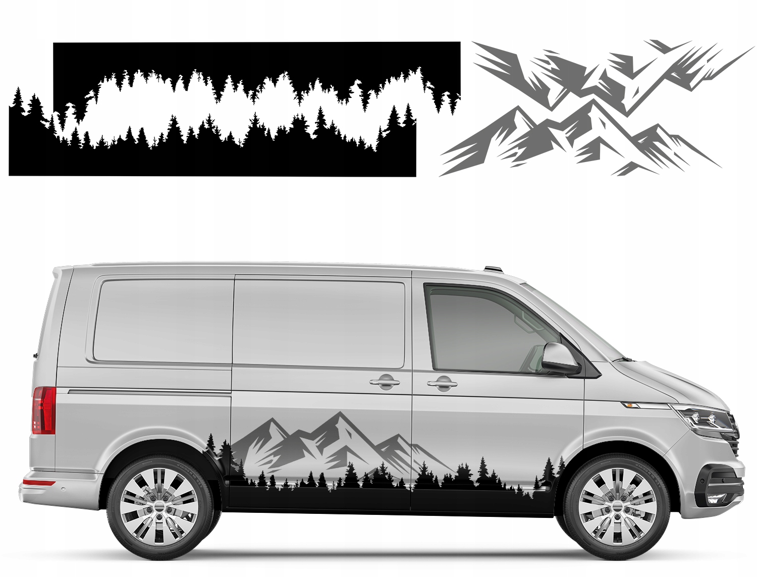 Samolepka Motiv Auto Camper Hory Les 93x510cm