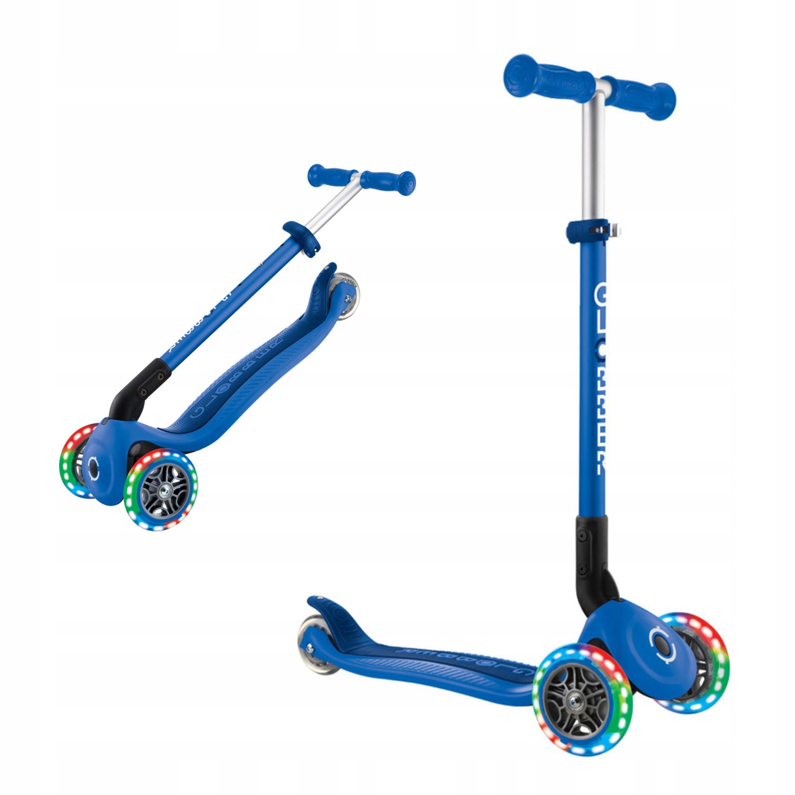Bezpieczna hulajnoga dziecięca 3 kołowa balansowa regulowana Led Globber