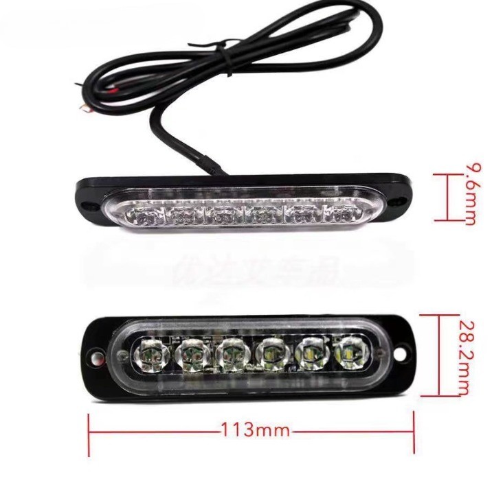 STROBOSKOPY OSTRZEGAWCZE SAMOCHODOWA ŚWIATŁA STROBOSKOPOWE 4X 6 LED 12/24V EAN (GTIN) 6974530911263