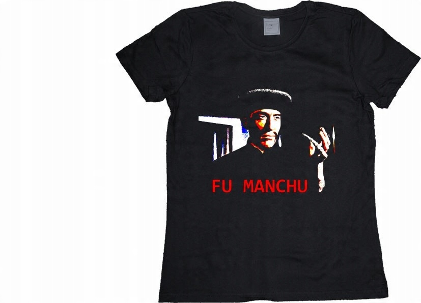 

Damska Czarna Koszulka Fu Manchu e3a