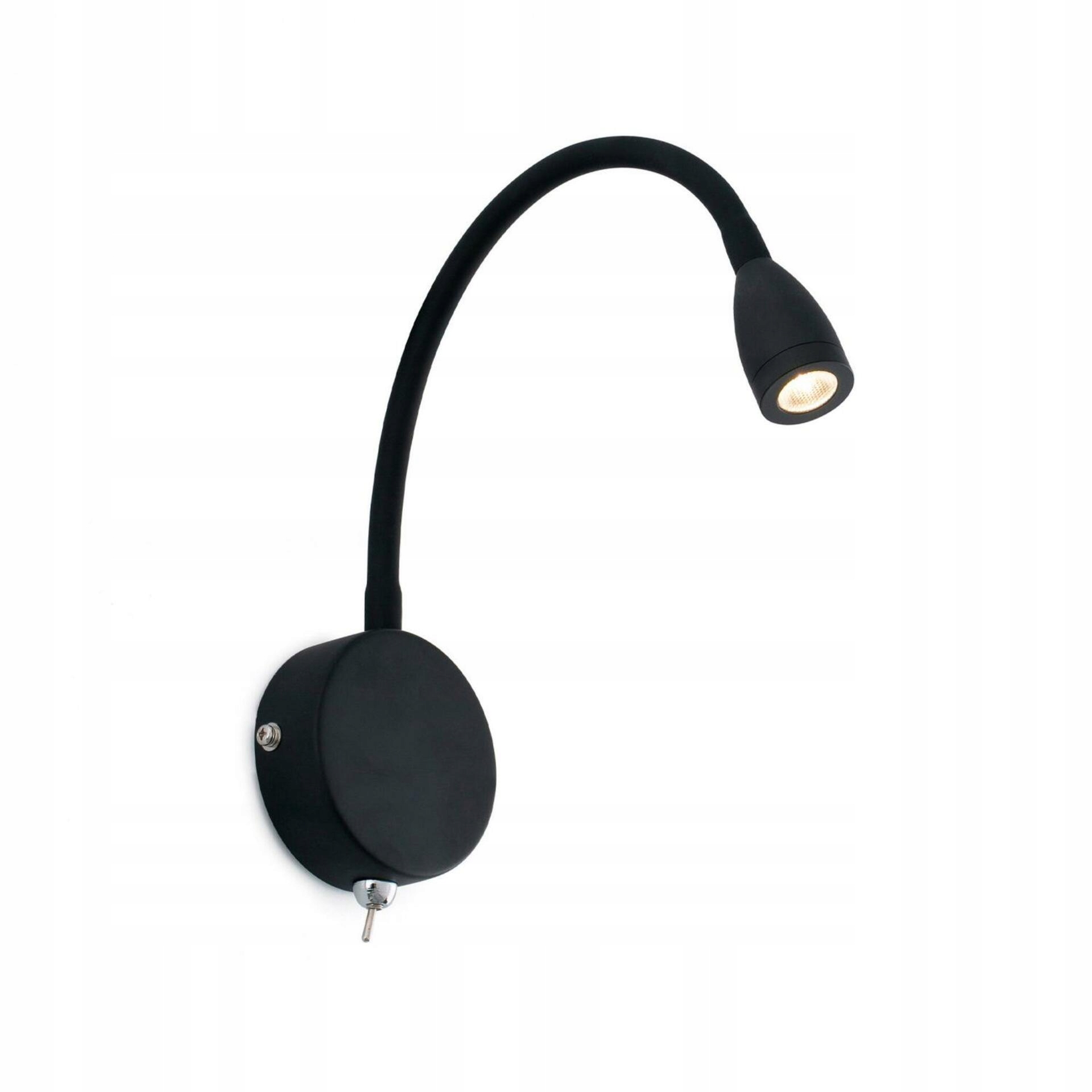 Nástenná lampa Faro Loke čierna, Led 6W, flexibilné rameno, moderný design