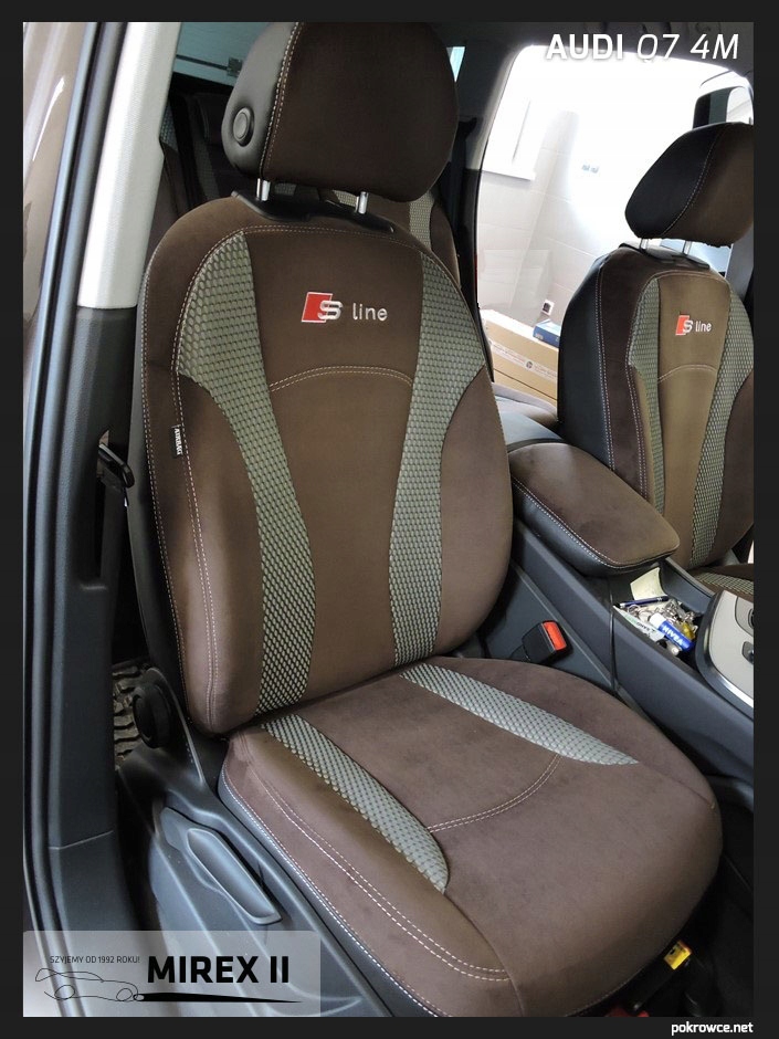 Pokrowce ze skóry i alkantary Audi Q7 4M