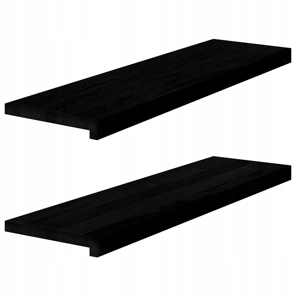 Okenní parapety 2ks tmavě hnědé 90x25x2 cm masivní dub Hnědá 4009183