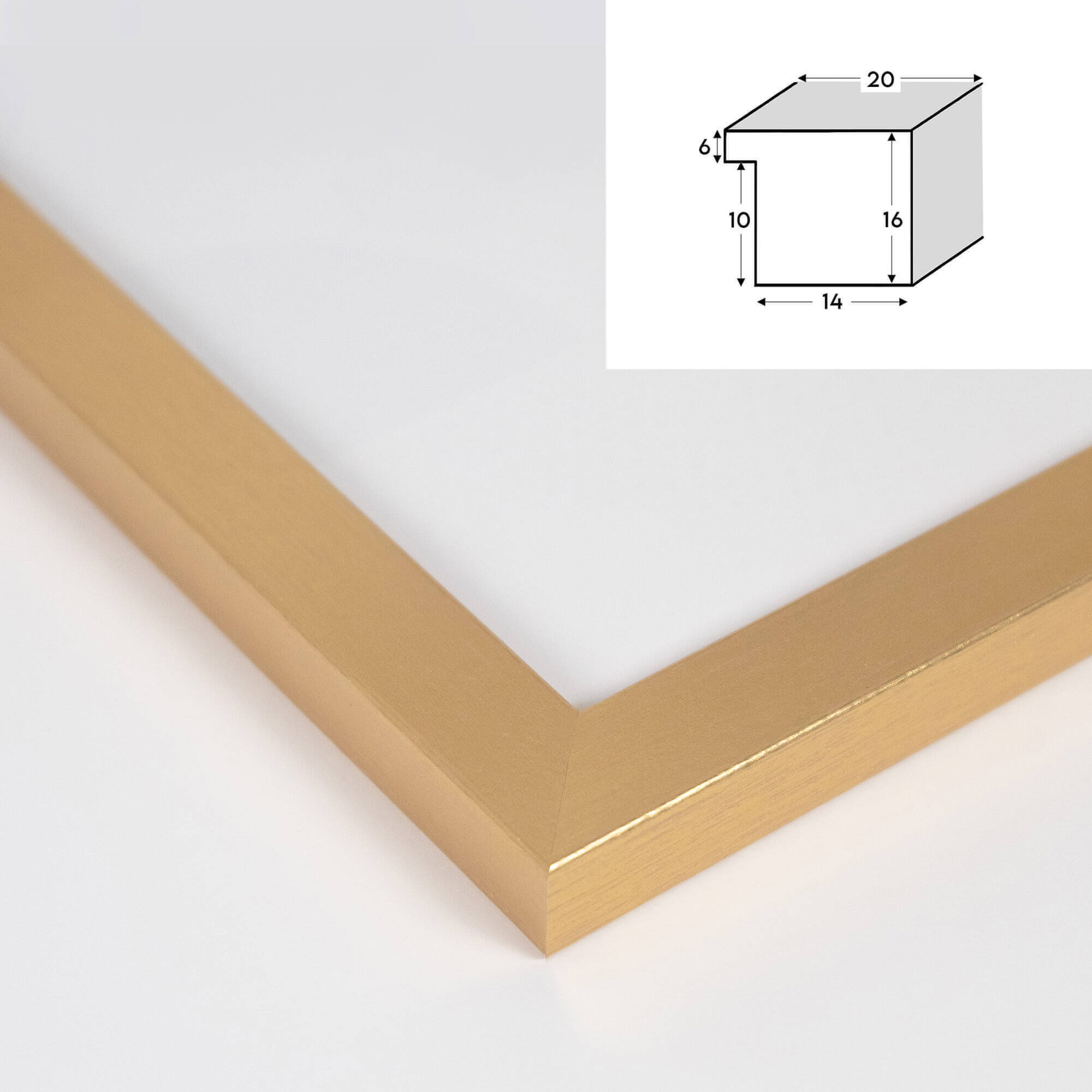 ZŁOTA RAMKA NA ZDJĘCIA 50 X 70 Marka Framai