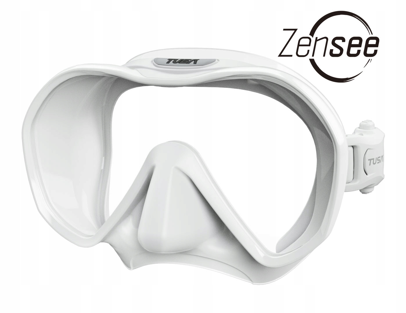 Tusa maska nurkowa M 1010 Zensee Bezramkowa Lekka M1010 Qw biała