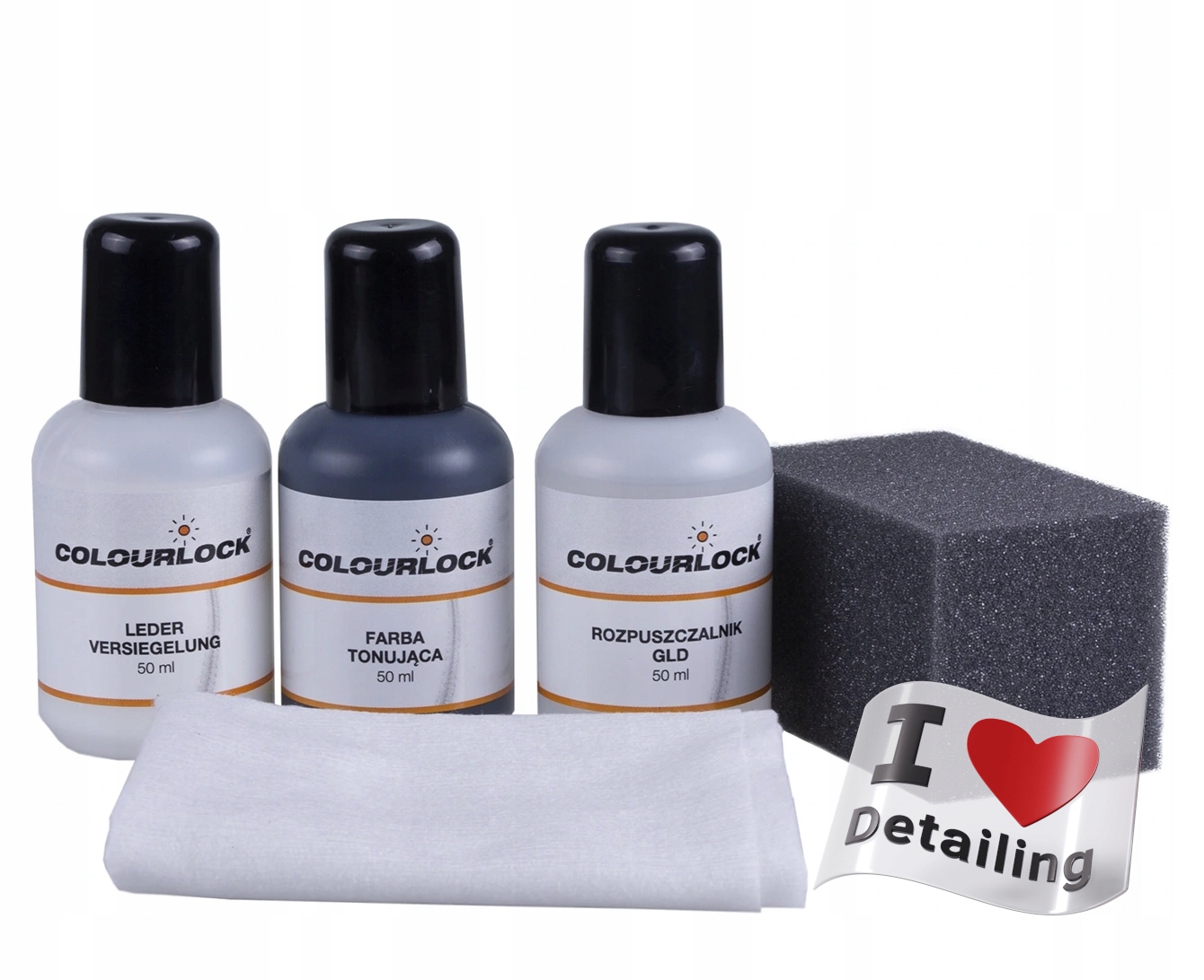 COLOURLOCK Farba CZARNA do Renowacji Skóry ZESTAW