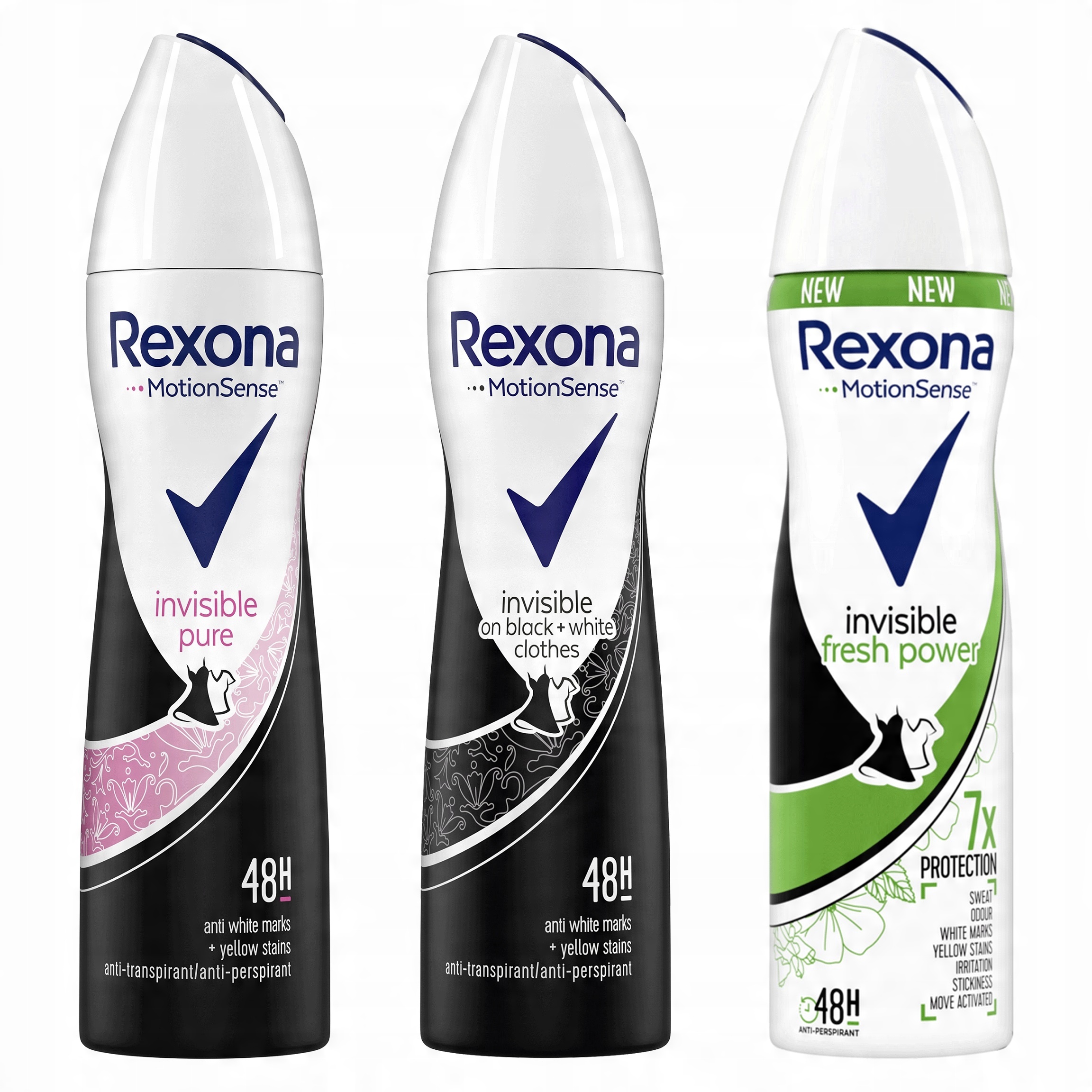 

Rexona Antyperspirant spray dla kobiet Mix 3x150ml