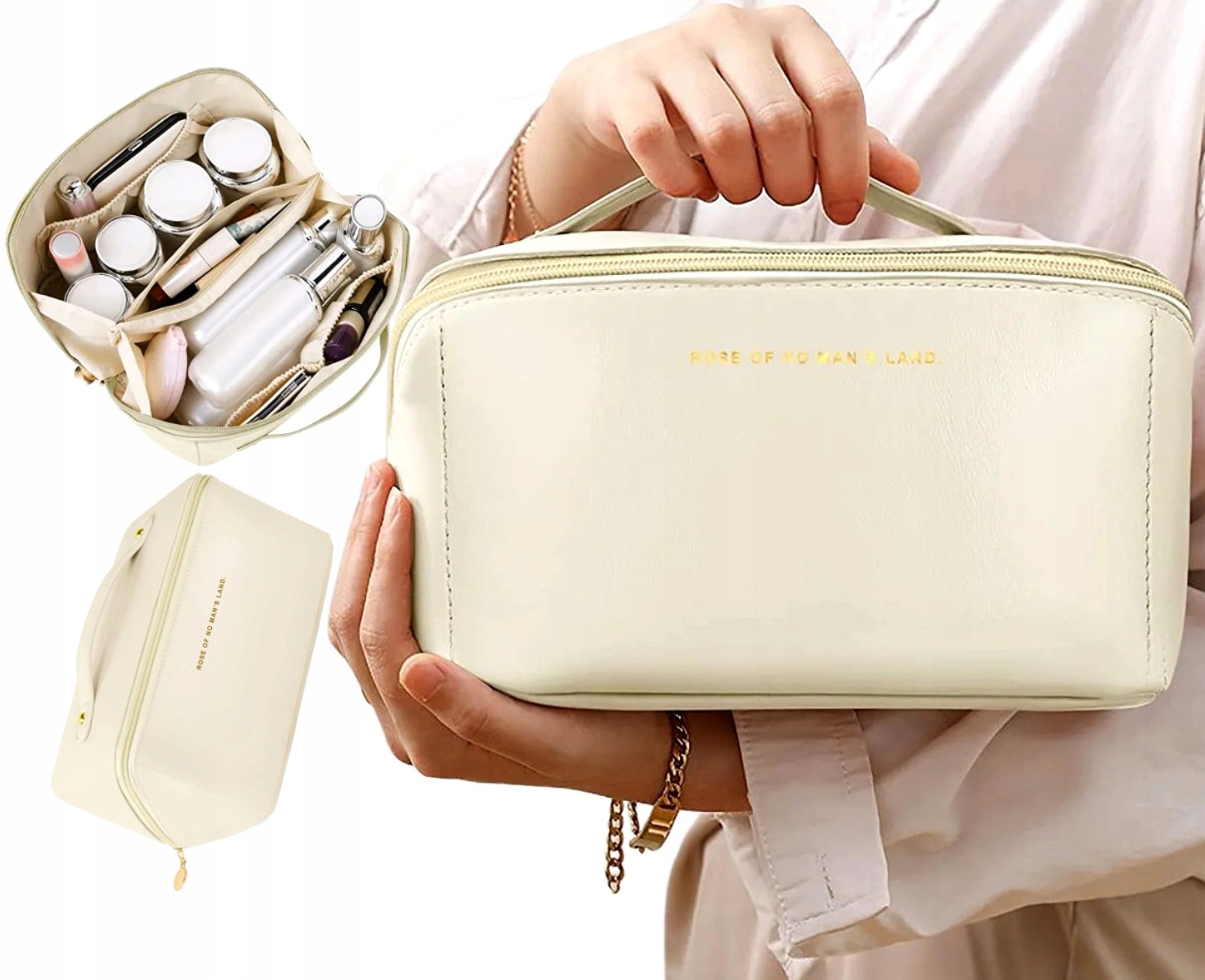 Kuferek Kosmetyczka organizer rozkładana pojemna