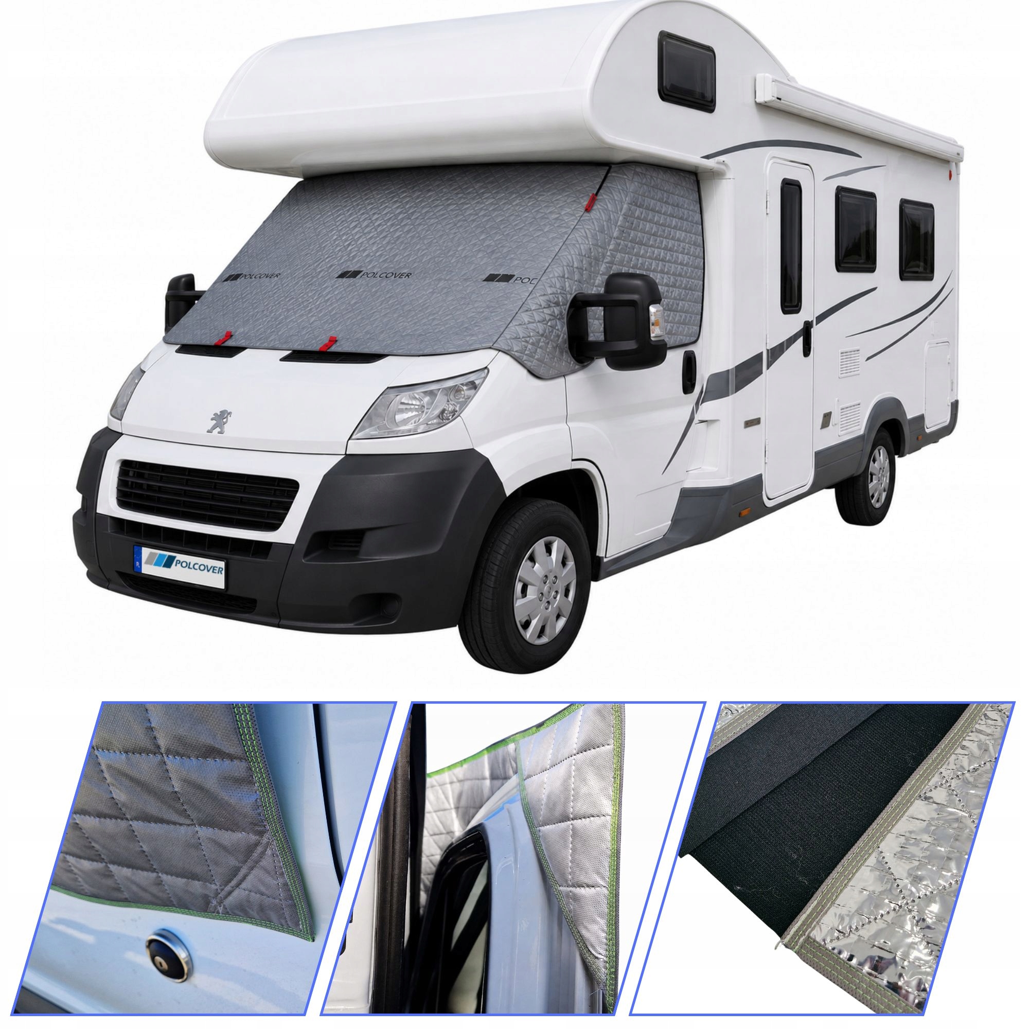Thermo Alfa Izolační rohož Kryt skla karavanu Bus Peugeot Boxer od roku 2006