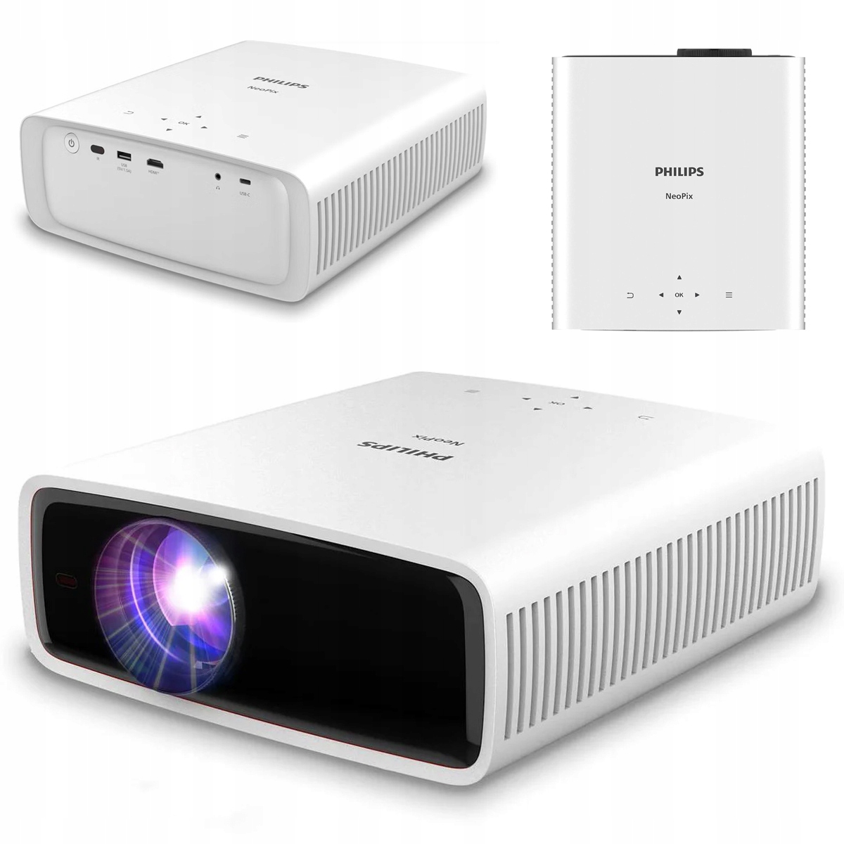 Led Domácí Projektor Philips Neopix 550 Smart NPX550 Bílý