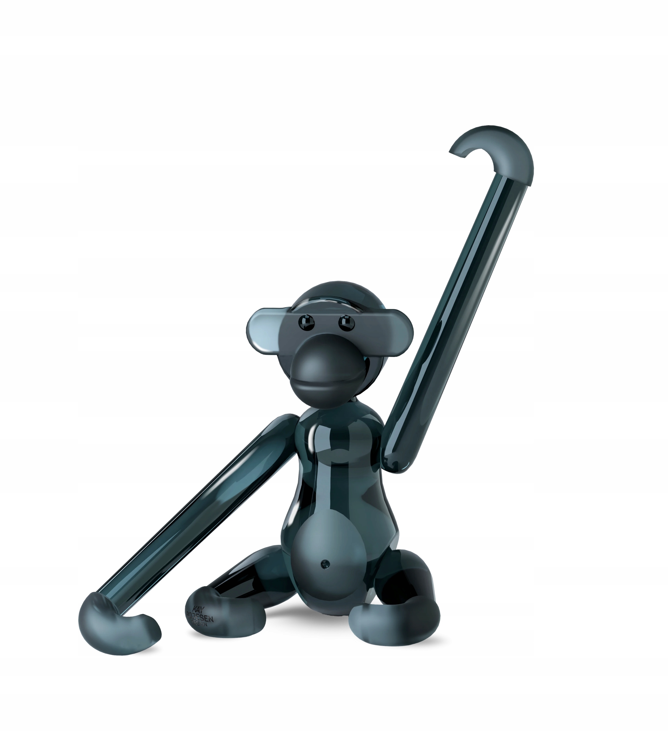 Holmegaard x Kay Bojesen Monkey Sklenená figúrka Opica 20 cm Čierna