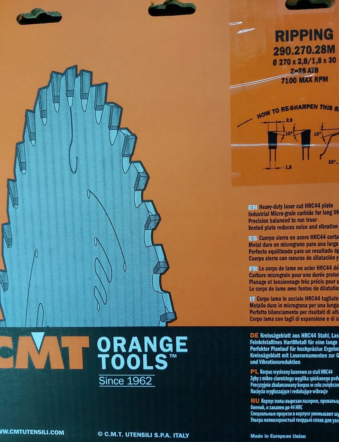 

Cmt Tarcza do cięcia drewna 270 x 30 mm 28 zębów