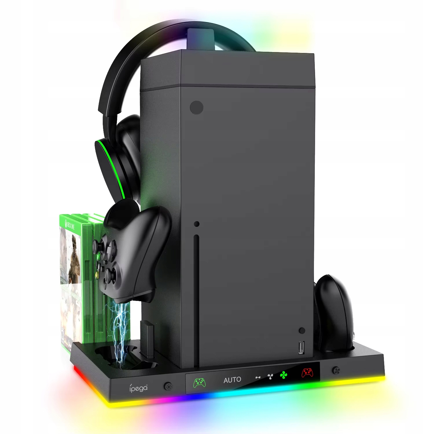 Stacja chłodząca Ipega z RGB do Xbox Series X + ładowarka padów