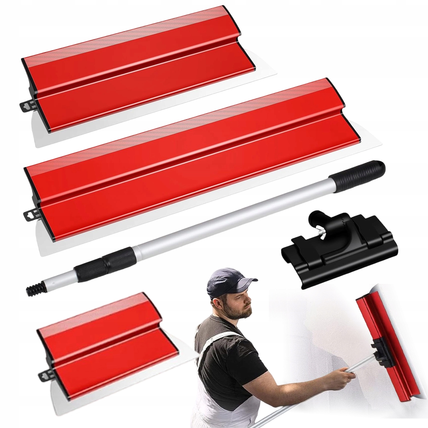 Sada Špachtlí 25 40 60 CM S Teleskopickou Ergonomickou Rukojetí