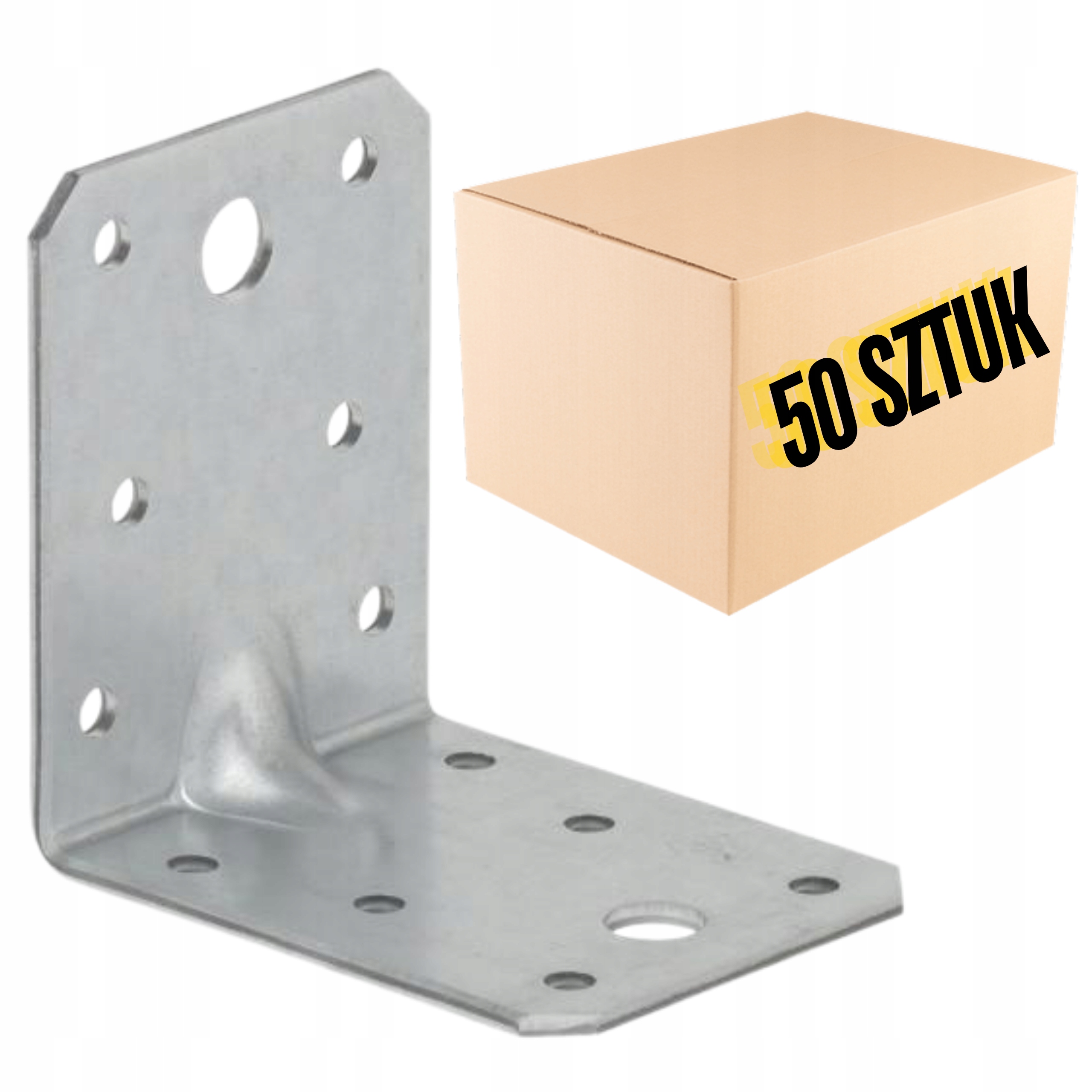 50 x Tesařský Úhelník S Prolisem 70x70x55x2,5 mm Montážní Spojka