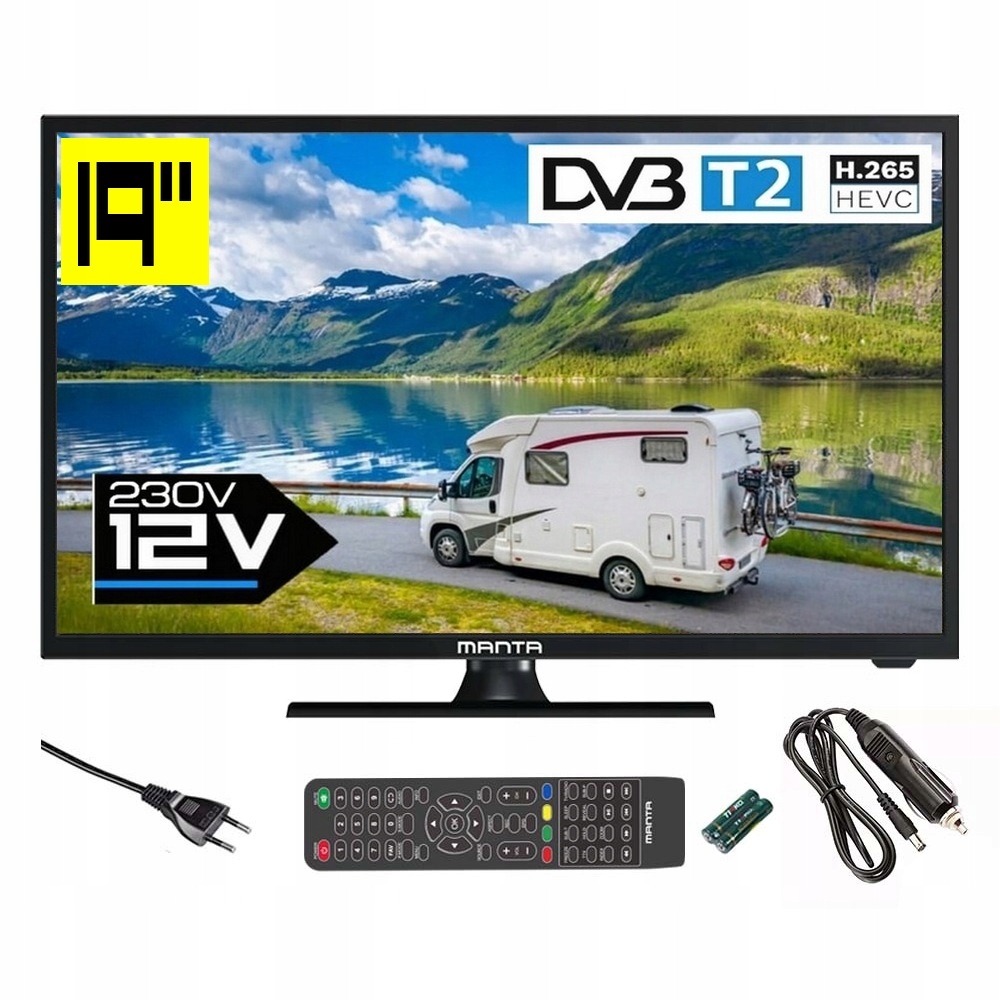 TELEVISOR LED 19 HD DVB-T2 12 VOLTIOS MANTA 19LHN122D