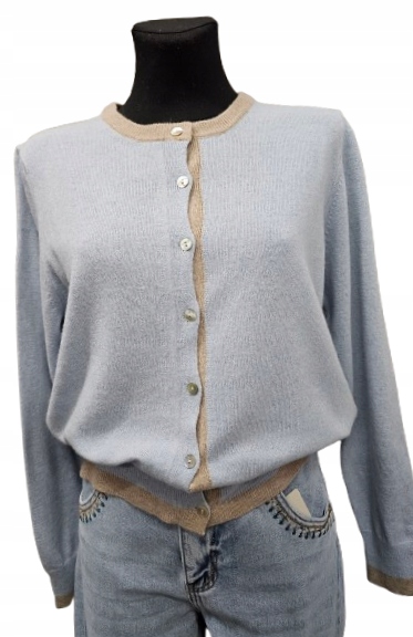 Elegantní Kardigan S Kontrastním Lemováním, Kašmírová Směs Italie 229zł 149zł