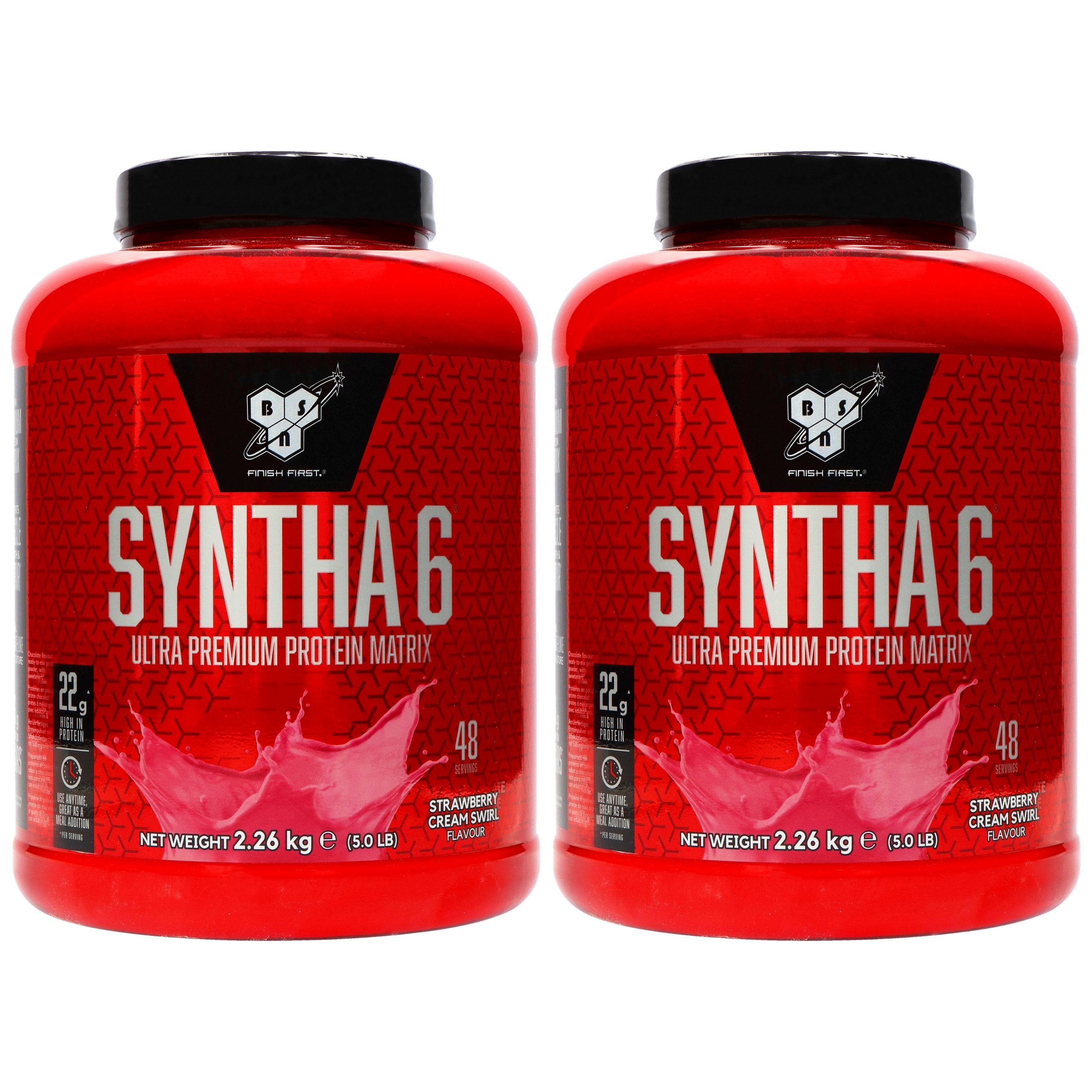 2x Syntha-6 proteinová směs 6 proteinů Blend svalová hmota 2260 g Bsn