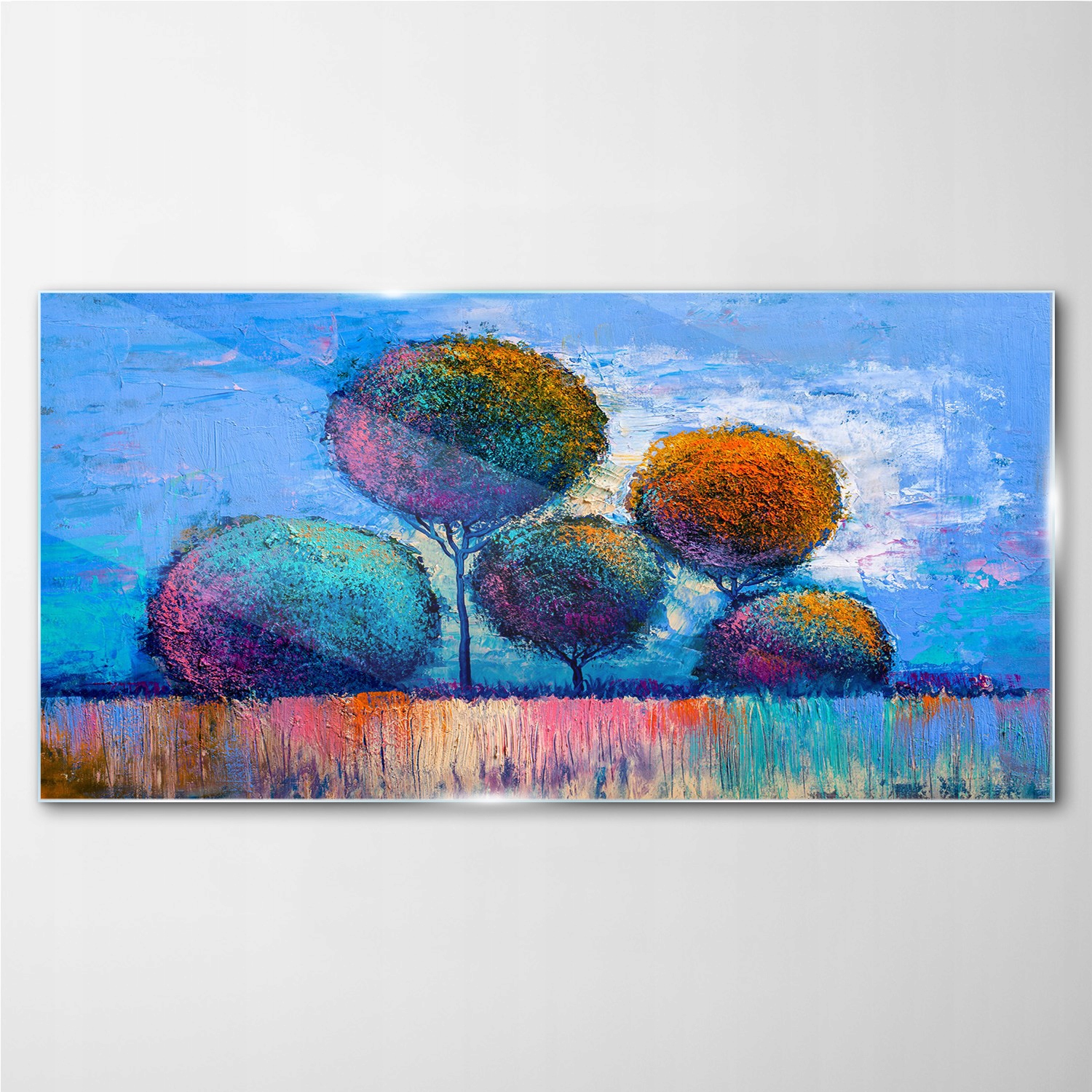 

Obraz szklany na ścianę Malarstwo drzewa 100x50 cm