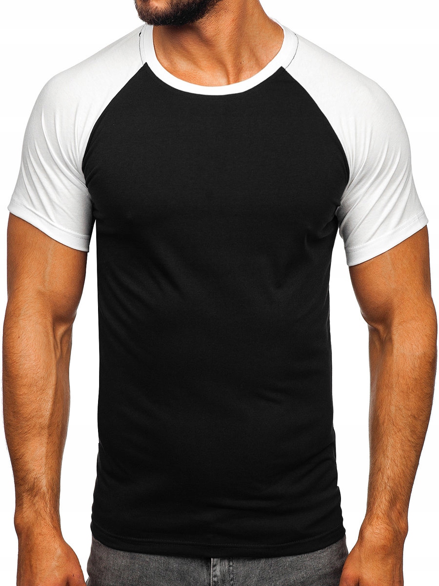

T-shirt Koszulka Czarno-biała 8T82 Denley_xl